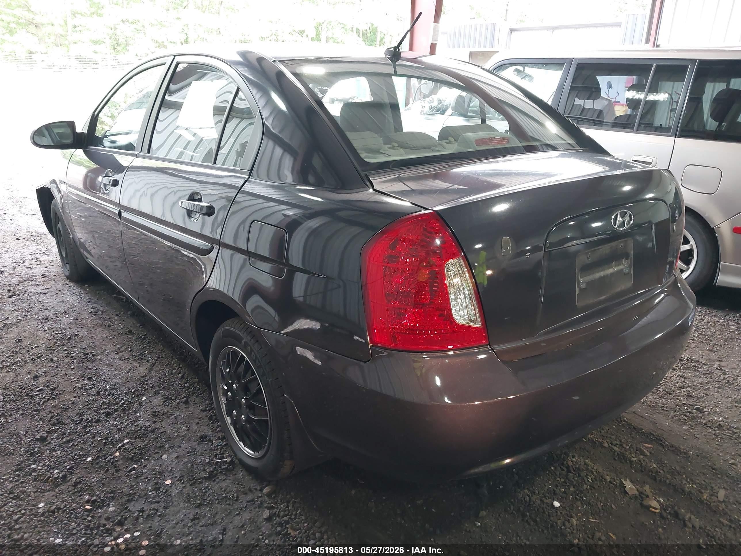 2007 Hyundai Accent Gls Blue vin: KMHCN46C07U110052