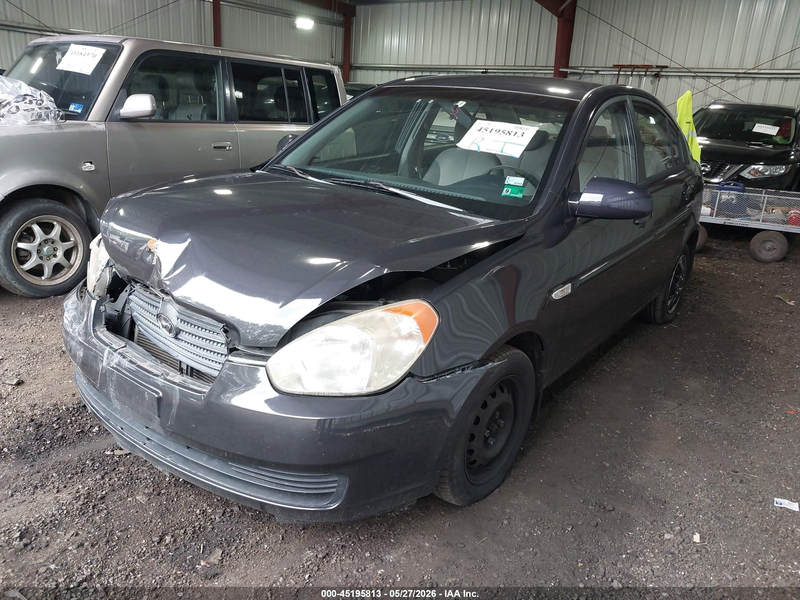 2007 Hyundai Accent Gls Blue vin: KMHCN46C07U110052