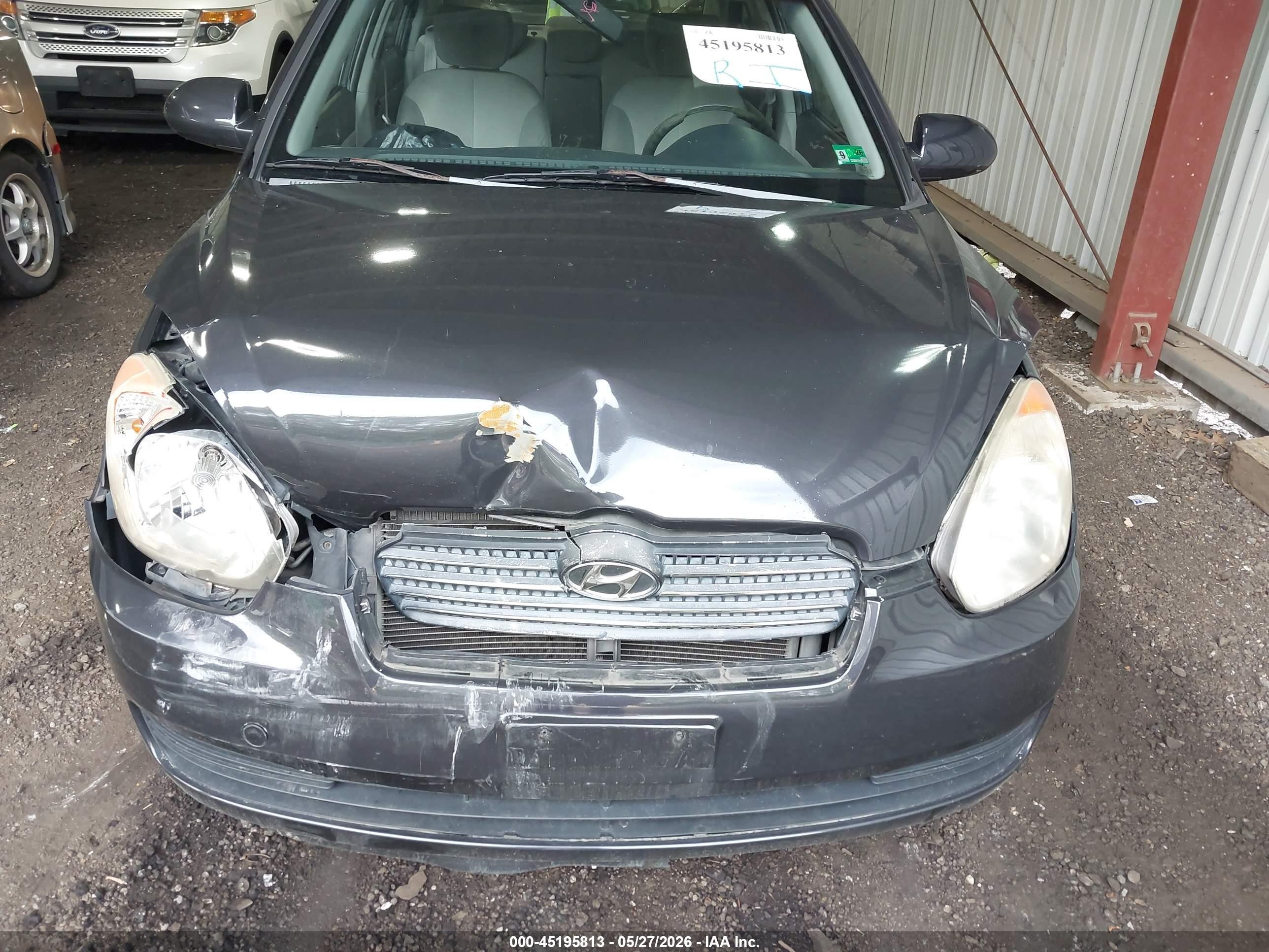 2007 Hyundai Accent Gls Blue vin: KMHCN46C07U110052