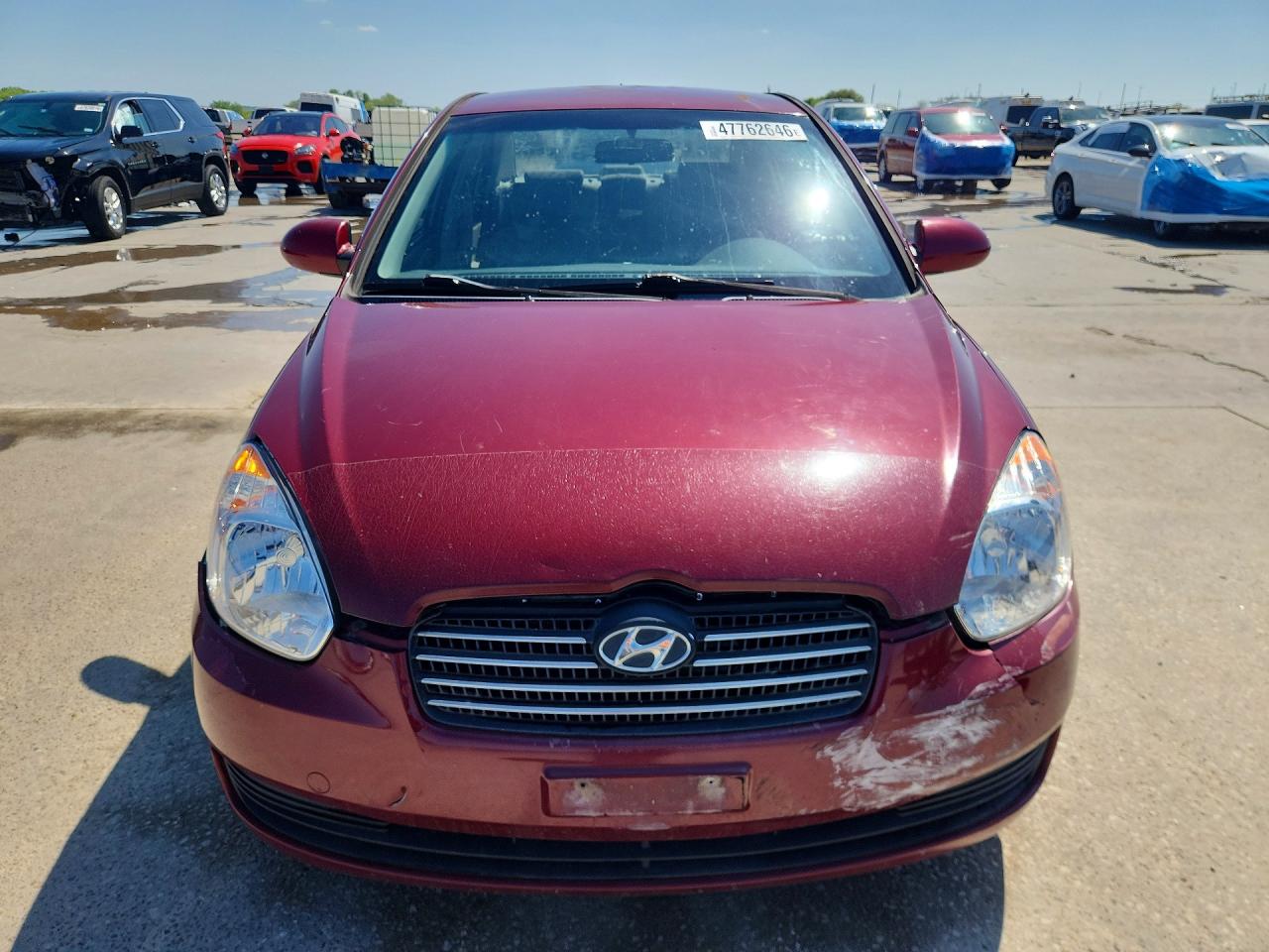 2007 Hyundai Accent Gls Red vin: KMHCN46C07U142726