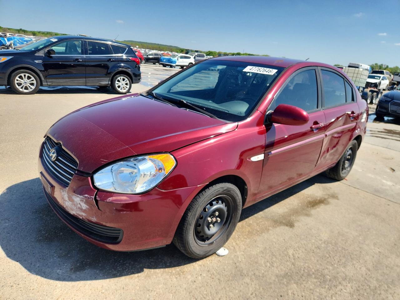 2007 Hyundai Accent Gls Red vin: KMHCN46C07U142726