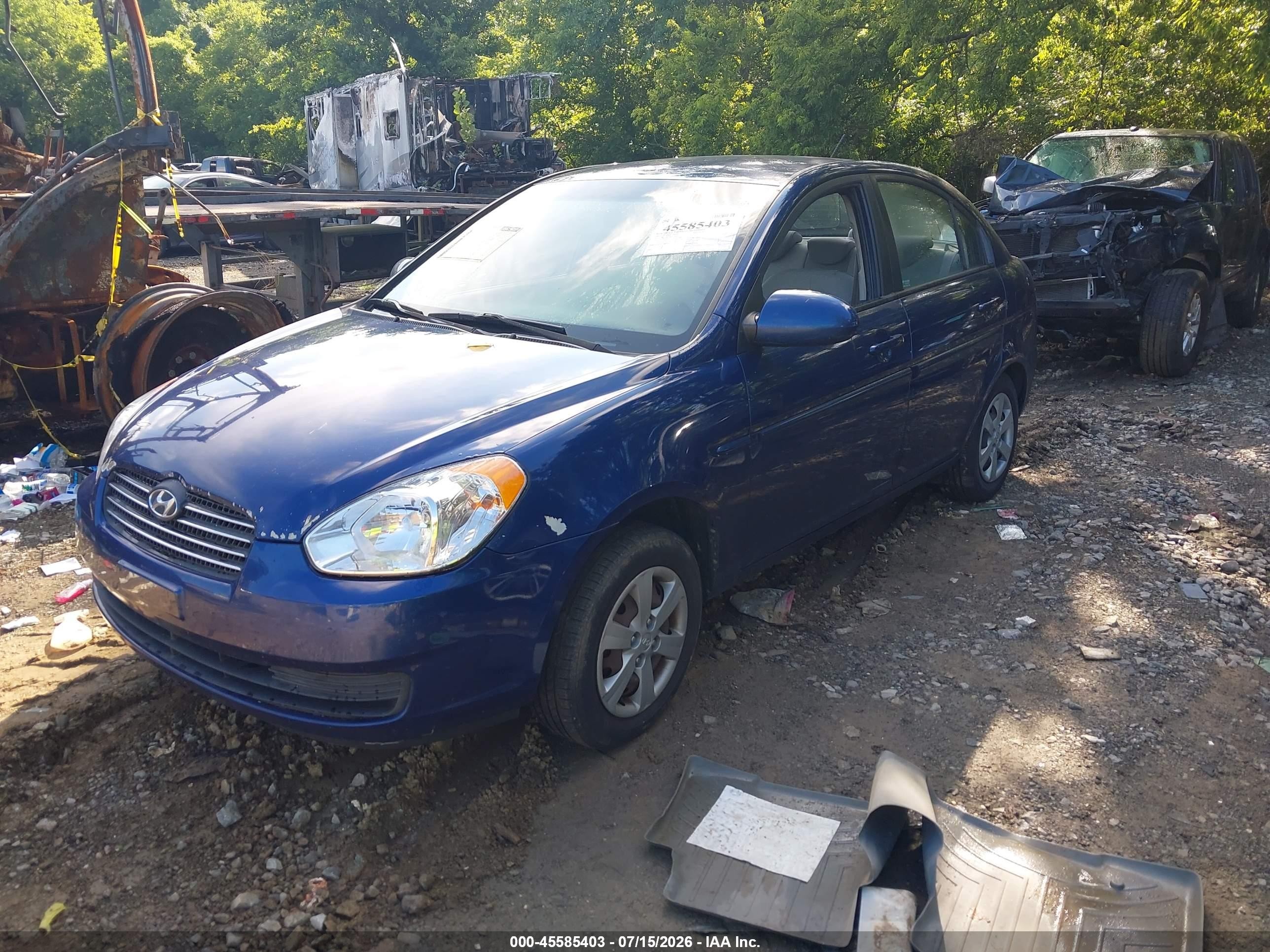 2008 Hyundai Accent Gls Blue vin: KMHCN46C08U227857