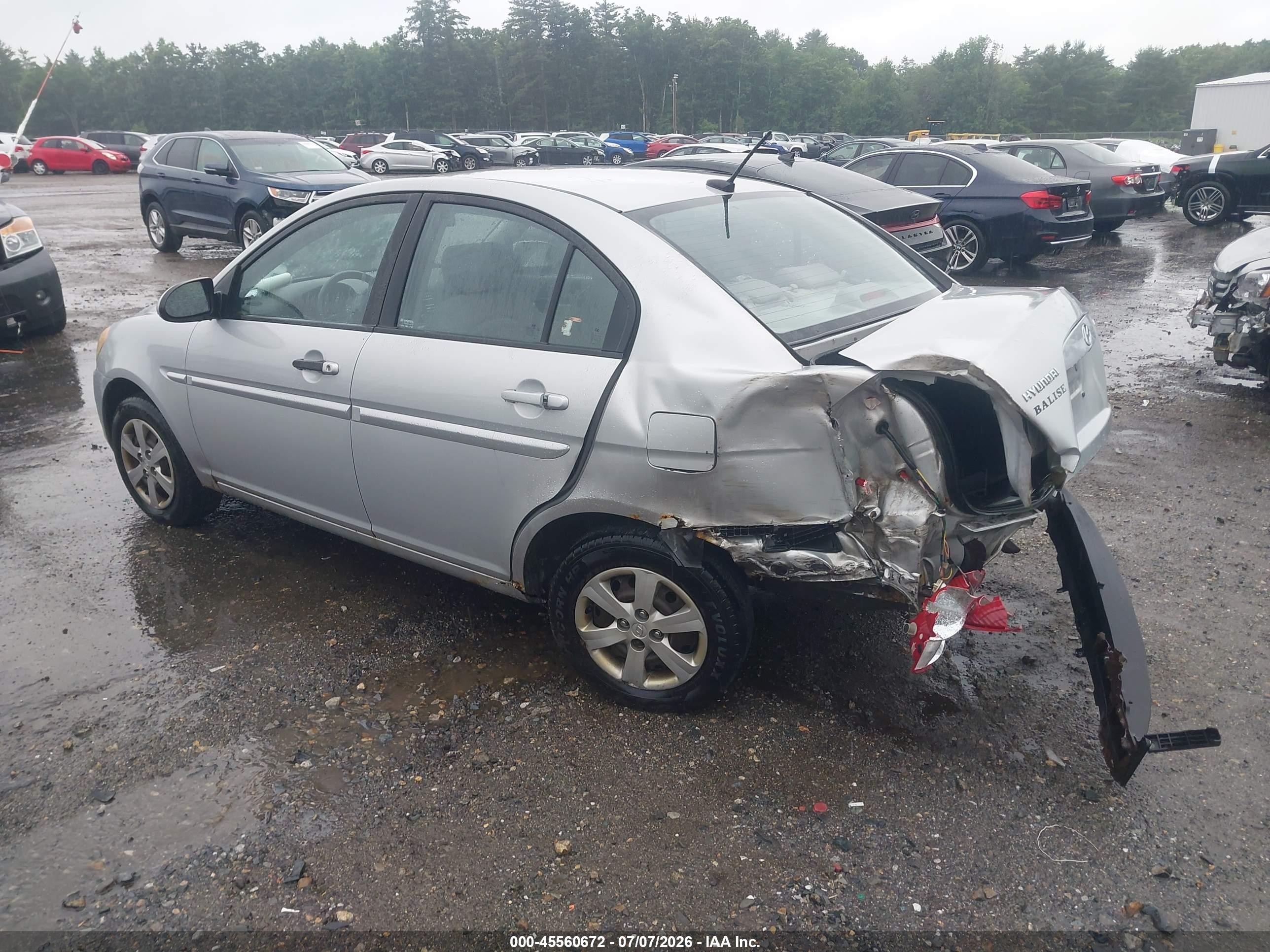 2009 Hyundai Accent Gls Silver vin: KMHCN46C09U316233