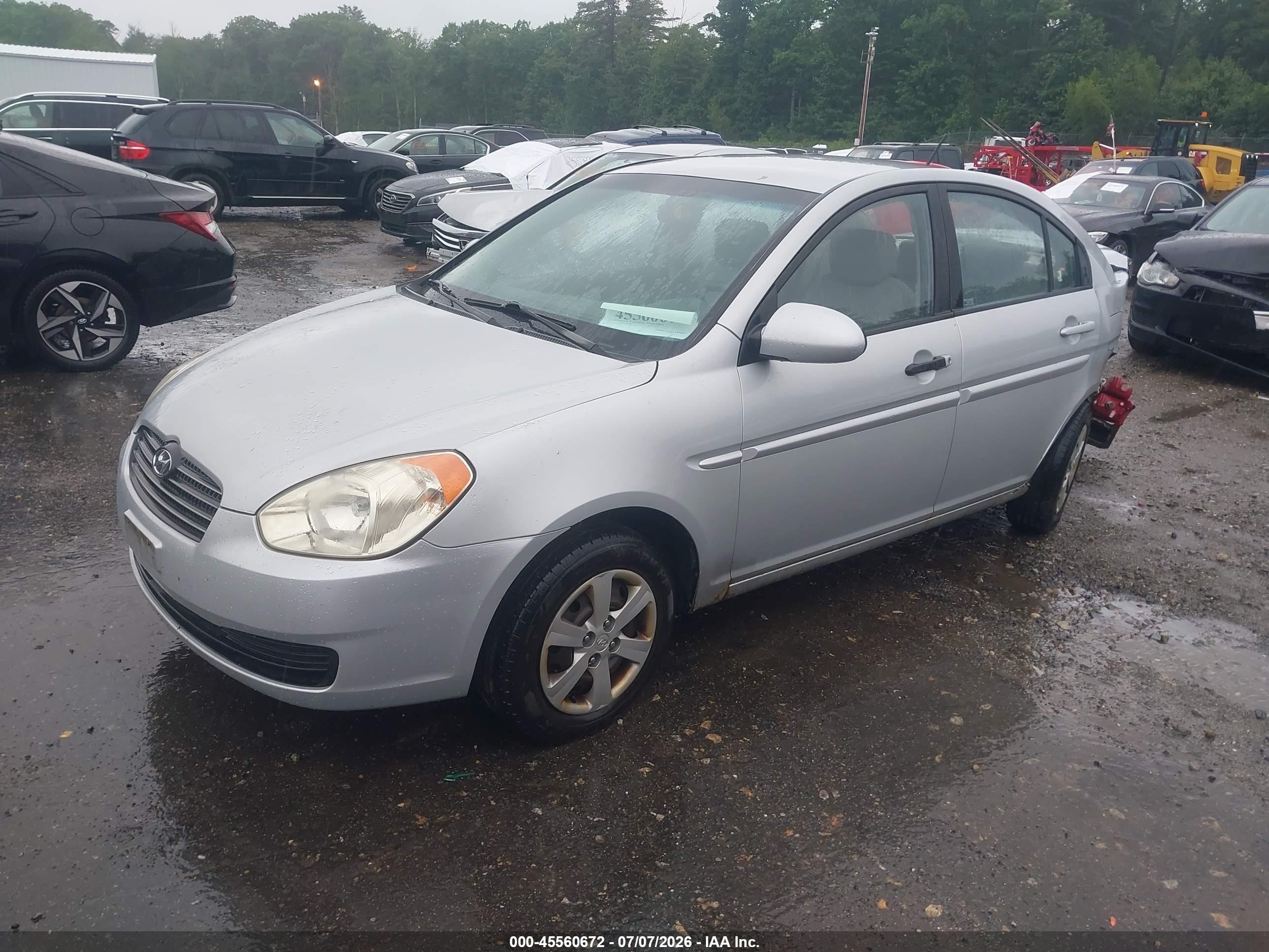 2009 Hyundai Accent Gls Silver vin: KMHCN46C09U316233
