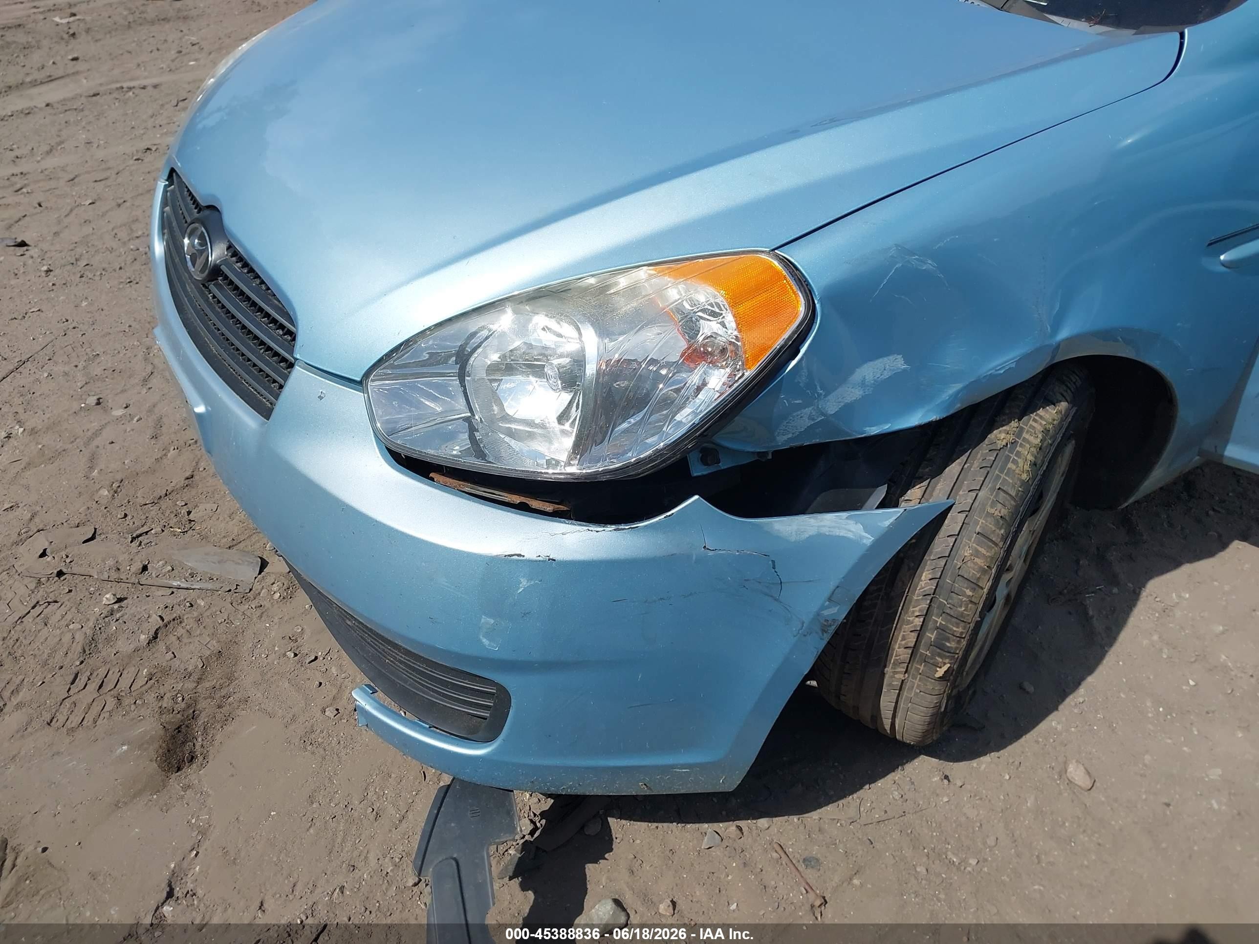 2009 Hyundai Accent Gls Синий vin: KMHCN46C09U348017