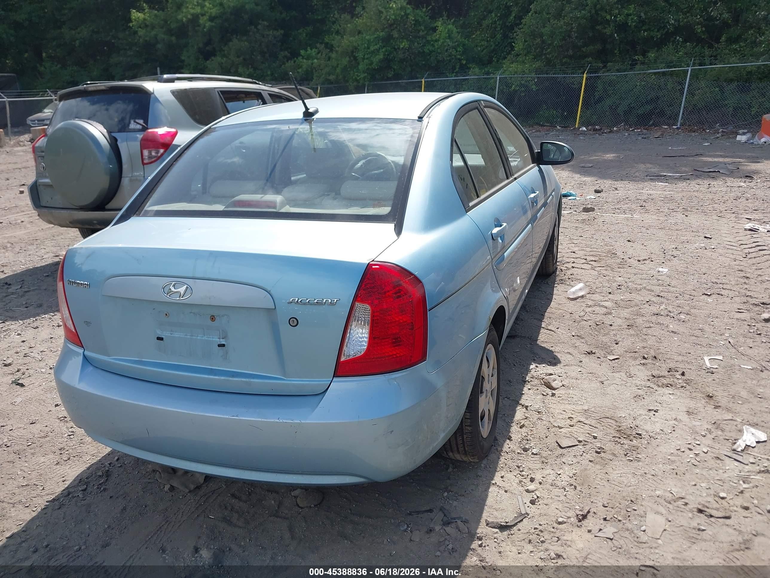 2009 Hyundai Accent Gls Синий vin: KMHCN46C09U348017