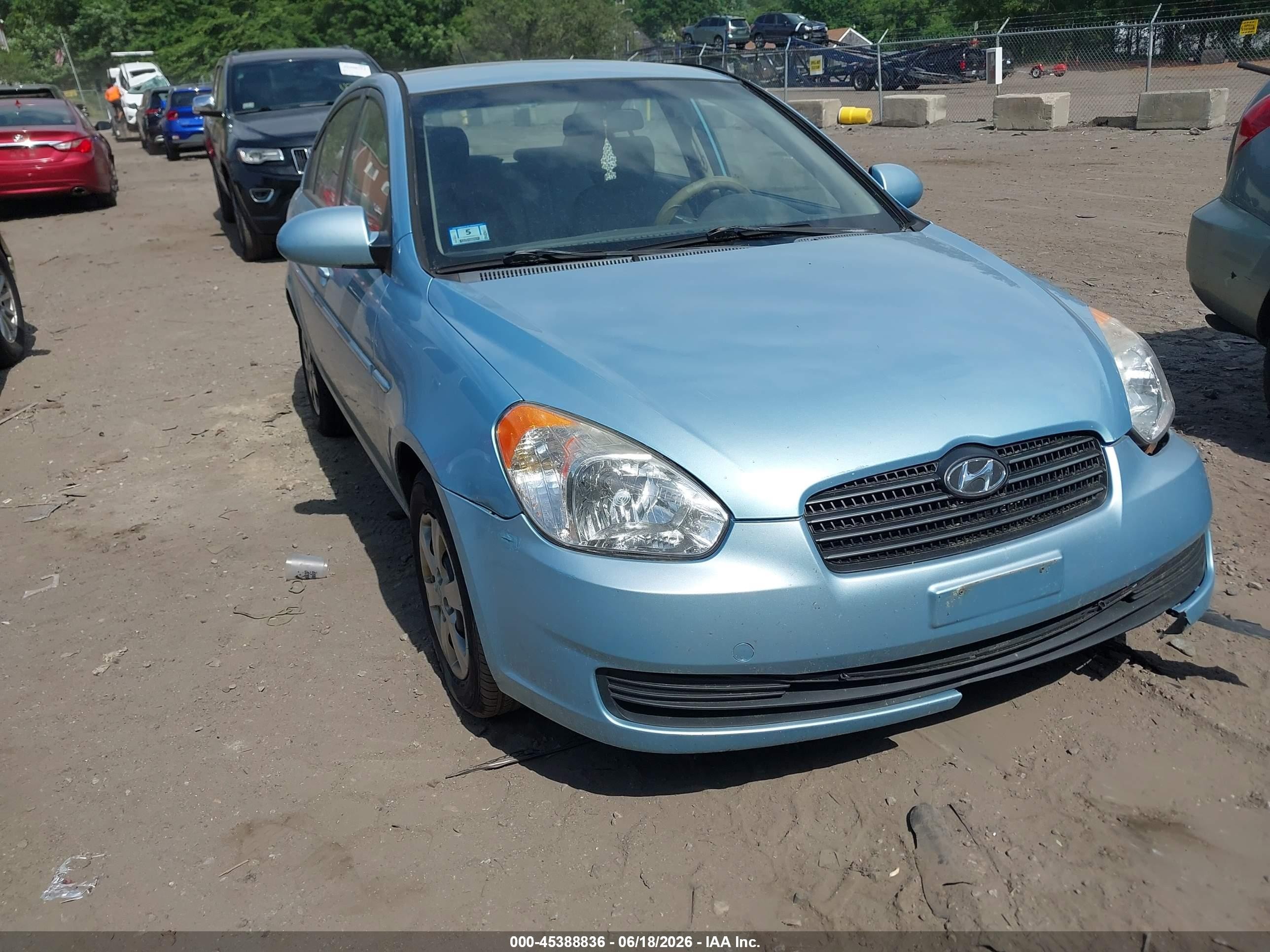 2009 Hyundai Accent Gls Синий vin: KMHCN46C09U348017