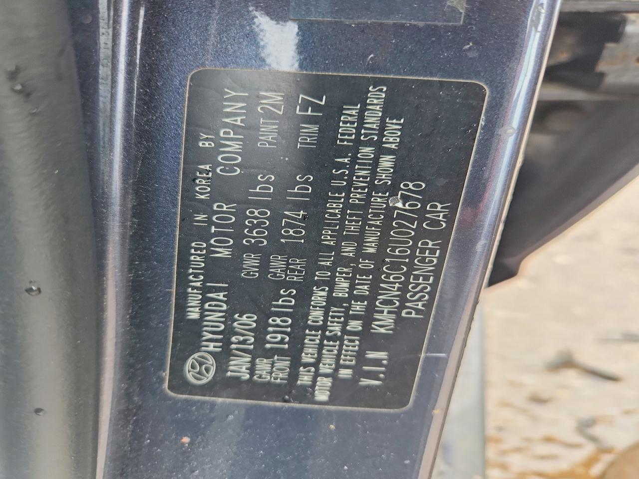 2006 Hyundai Accent Gls Синий vin: KMHCN46C16U027678
