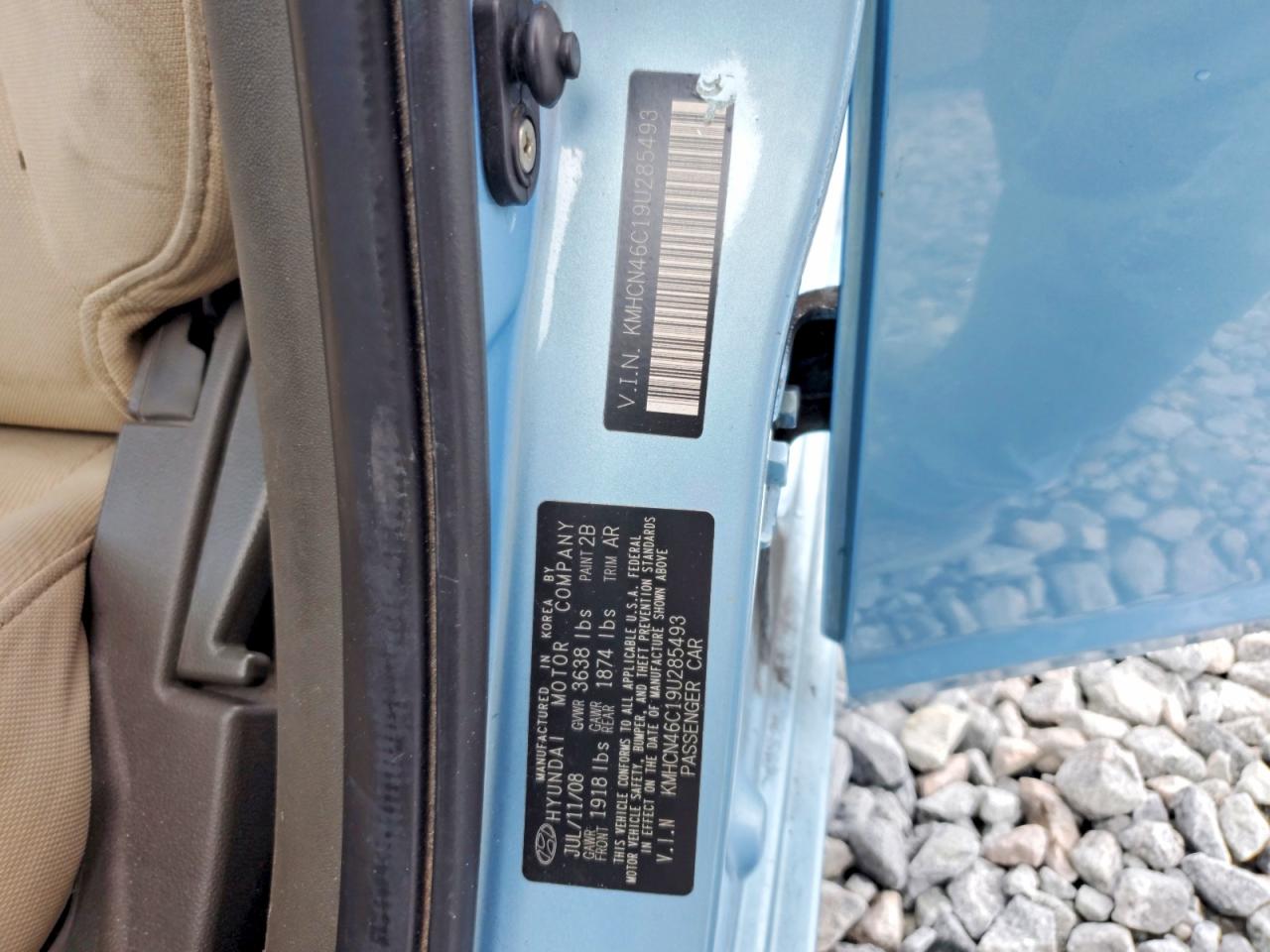 2009 Hyundai Accent Gls Blue vin: KMHCN46C19U285493