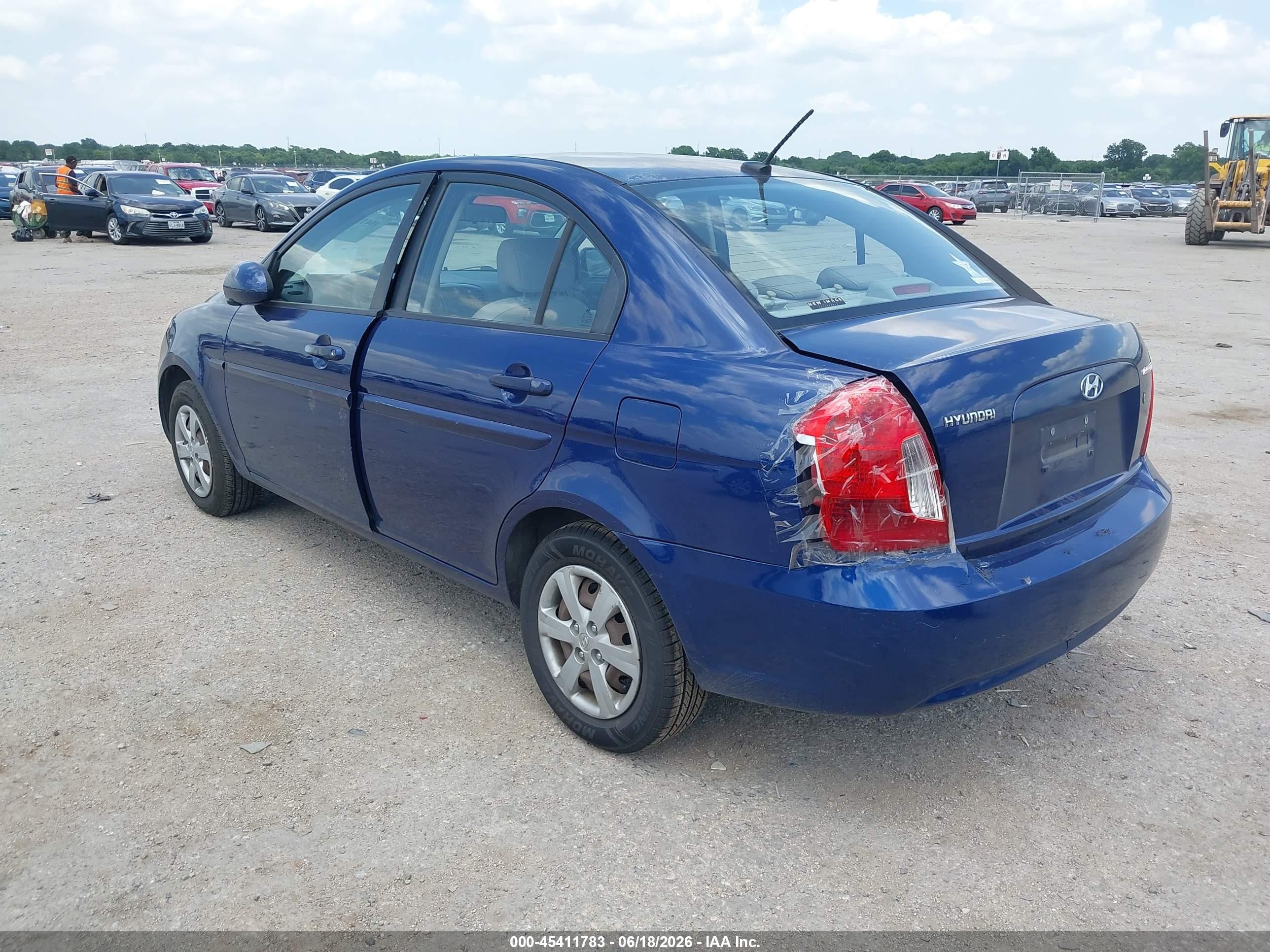 2009 Hyundai Accent Gls Blue vin: KMHCN46C19U299412