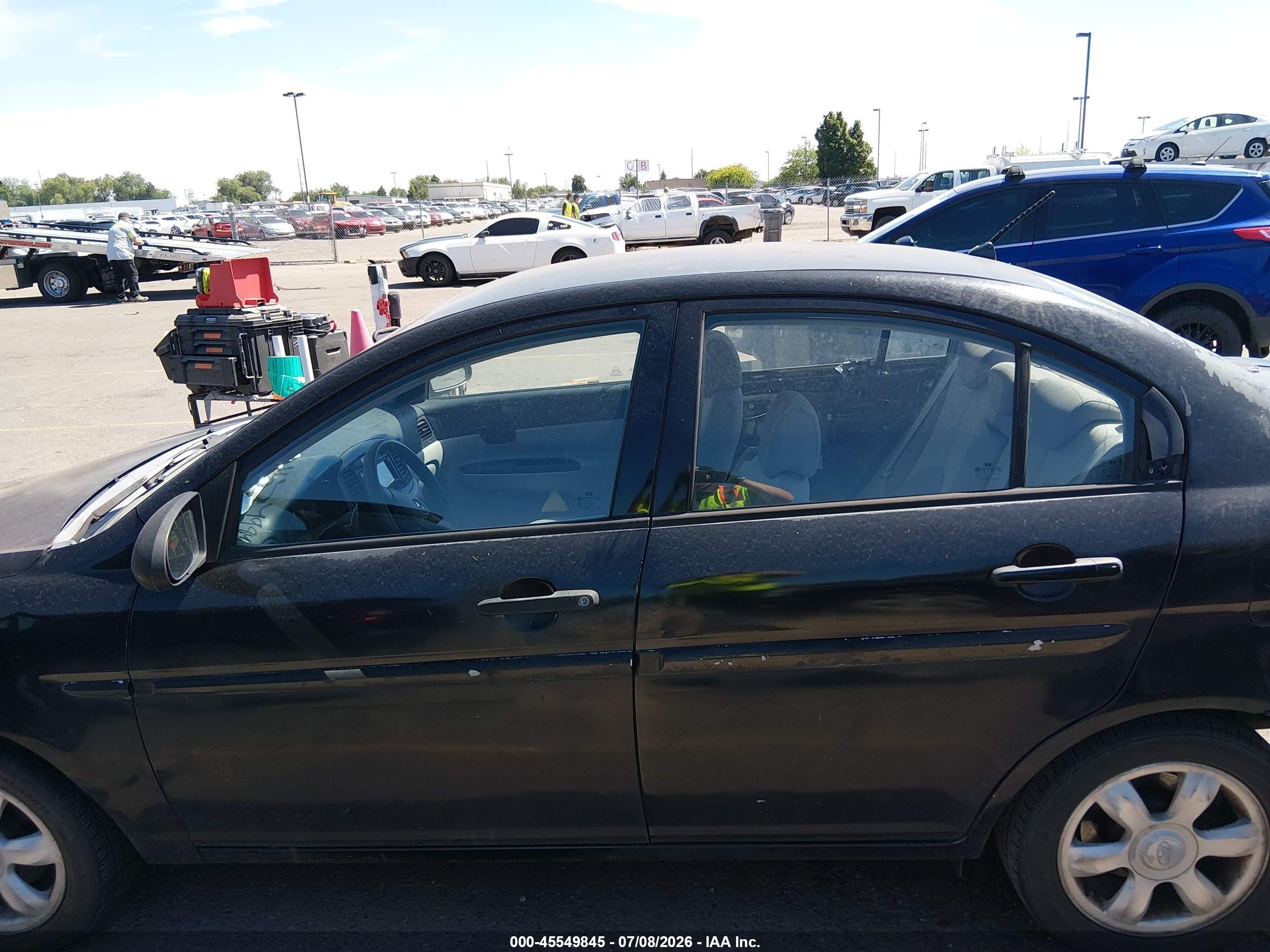 2006 Hyundai Accent Gls Black vin: KMHCN46C26U018598