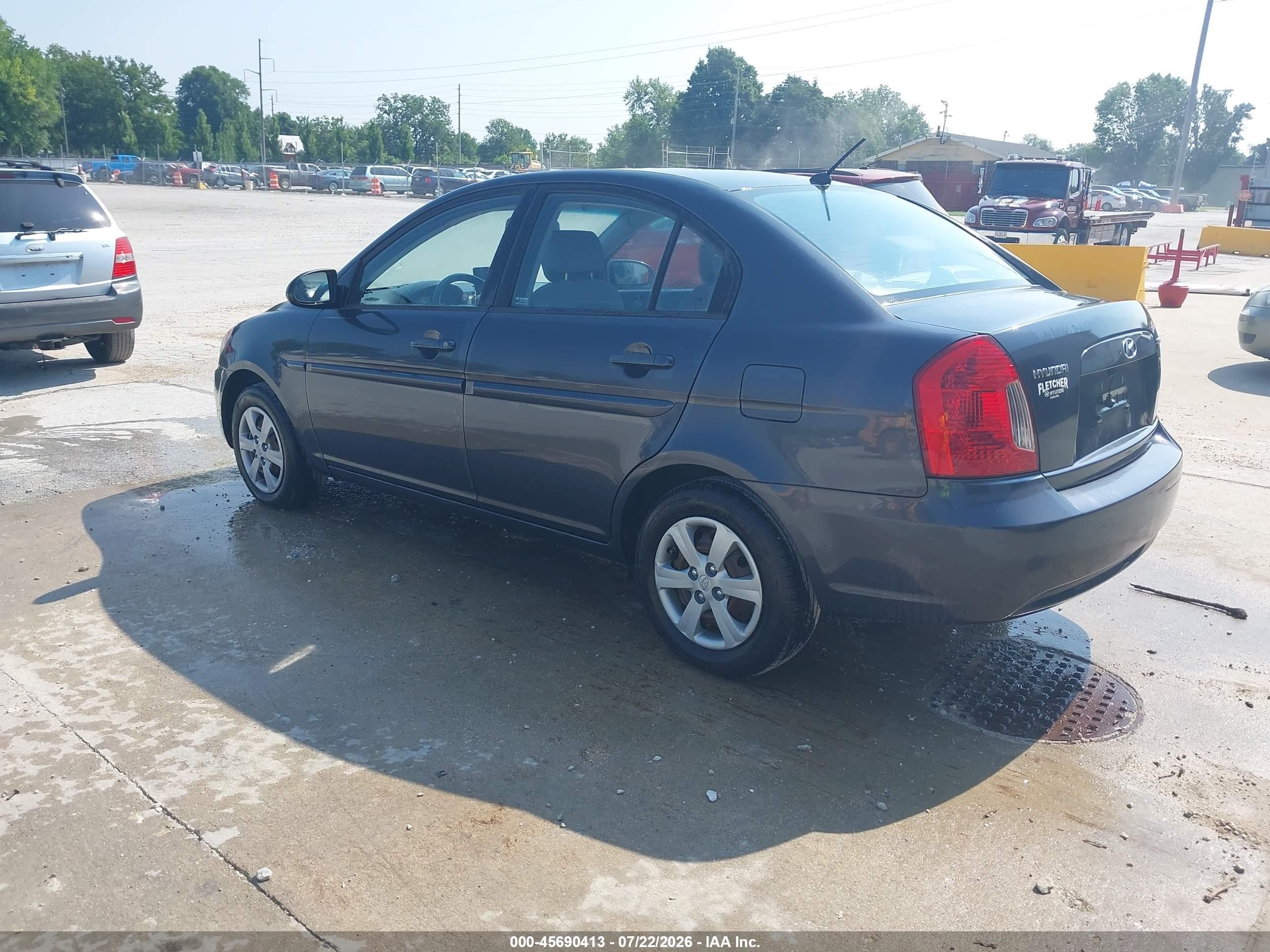2008 Hyundai Accent Gls Black vin: KMHCN46C28U175440