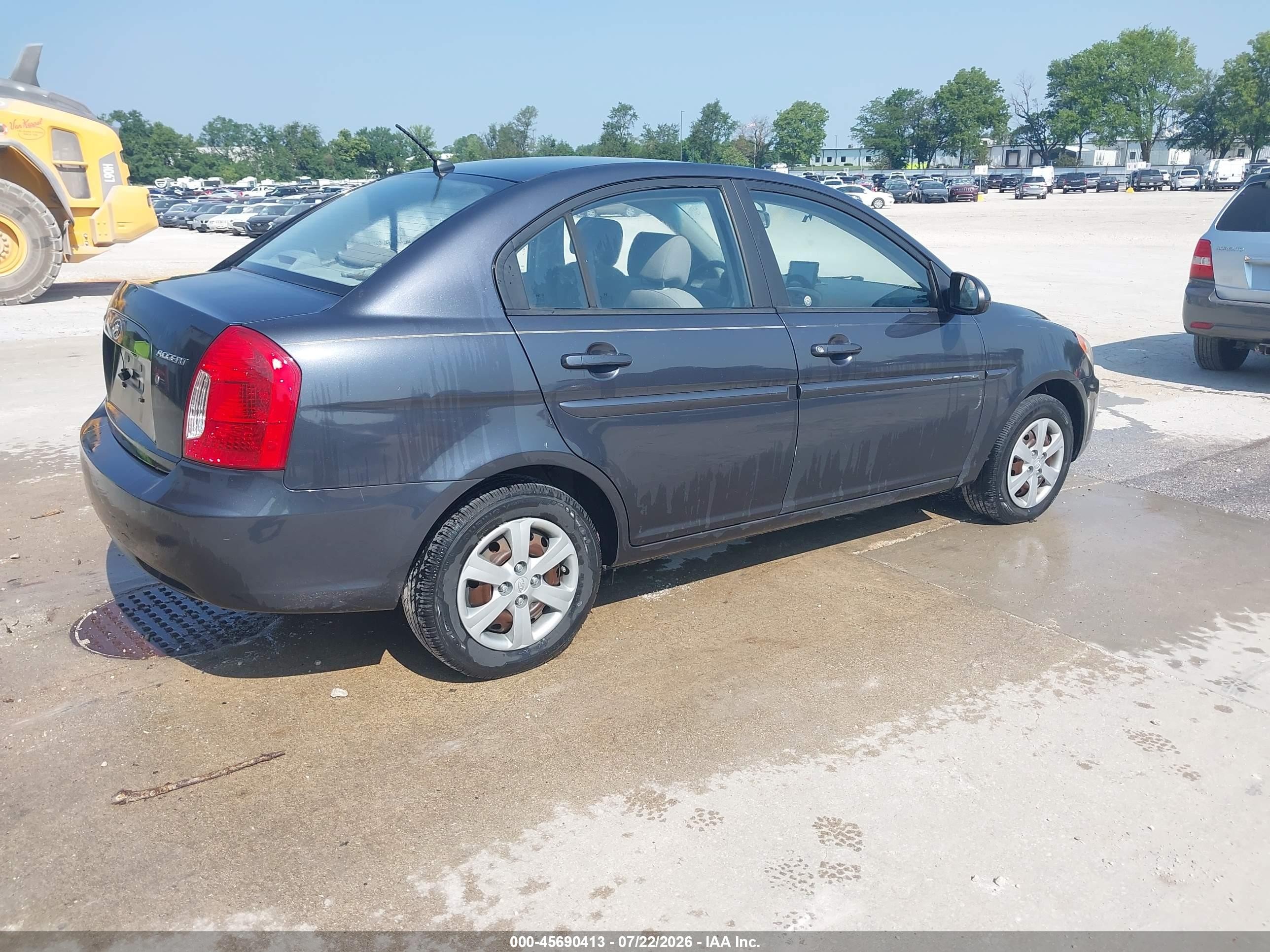 2008 Hyundai Accent Gls Black vin: KMHCN46C28U175440