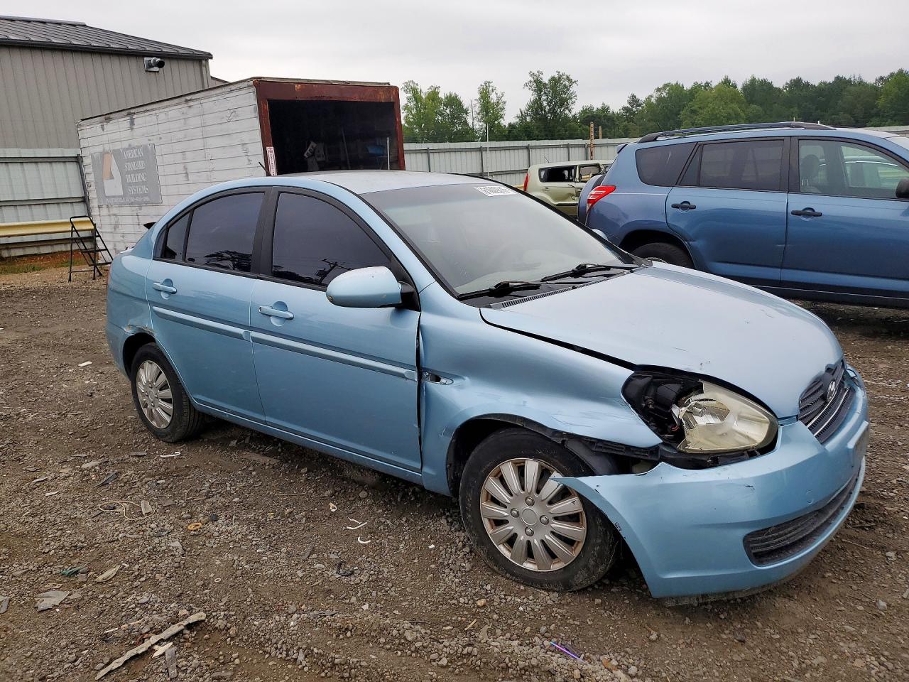 2008 Hyundai Accent Gls Синий vin: KMHCN46C28U207531