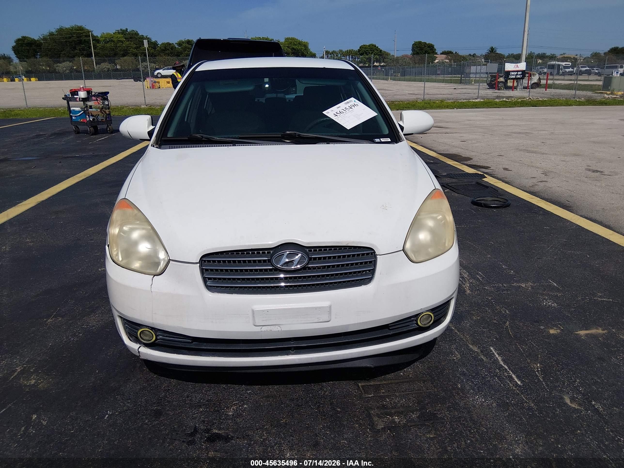 2006 Hyundai Accent Gls Белый vin: KMHCN46C36U033594
