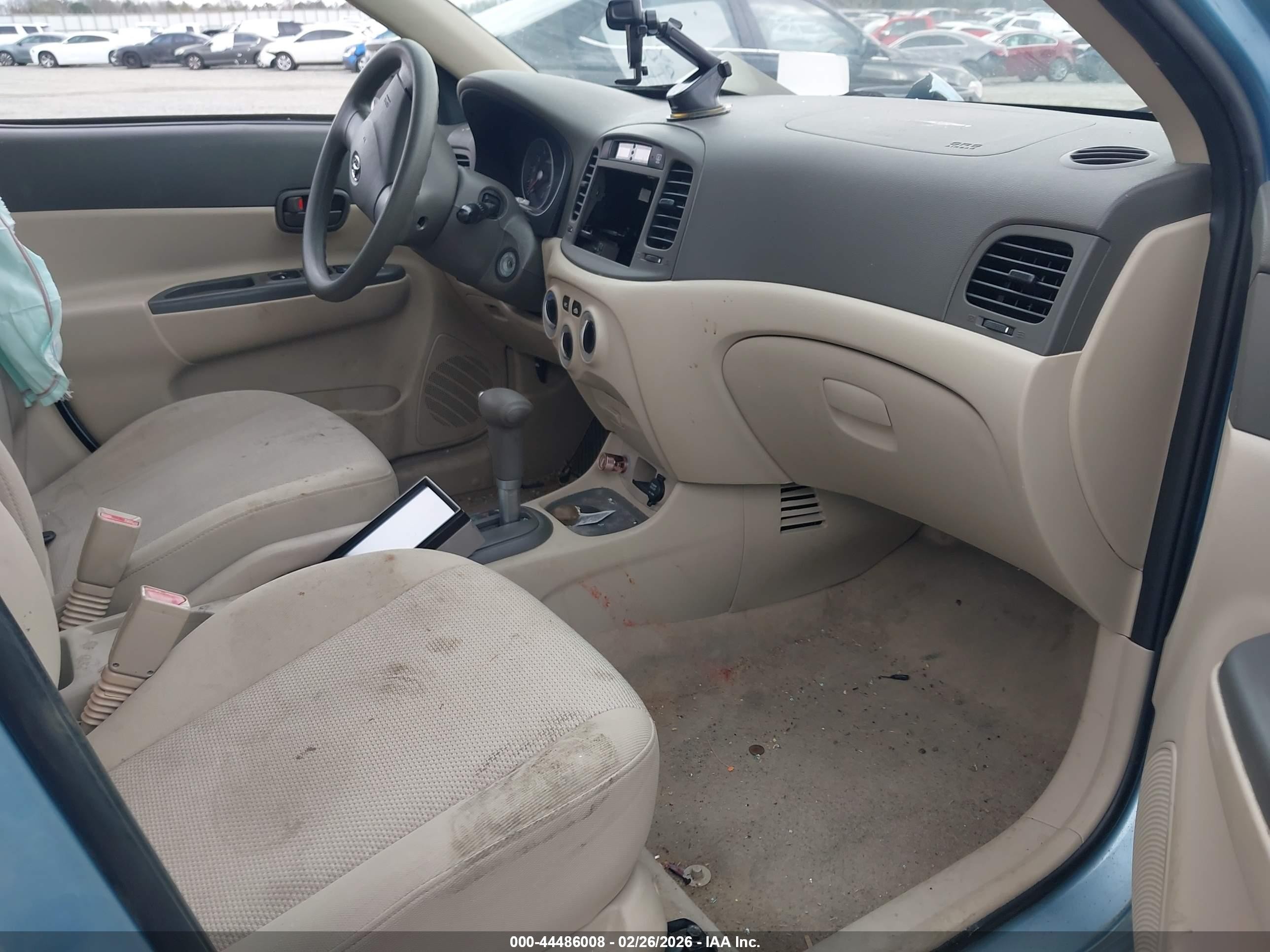 2007 Hyundai Accent Gls Light Blue vin: KMHCN46C37U088077