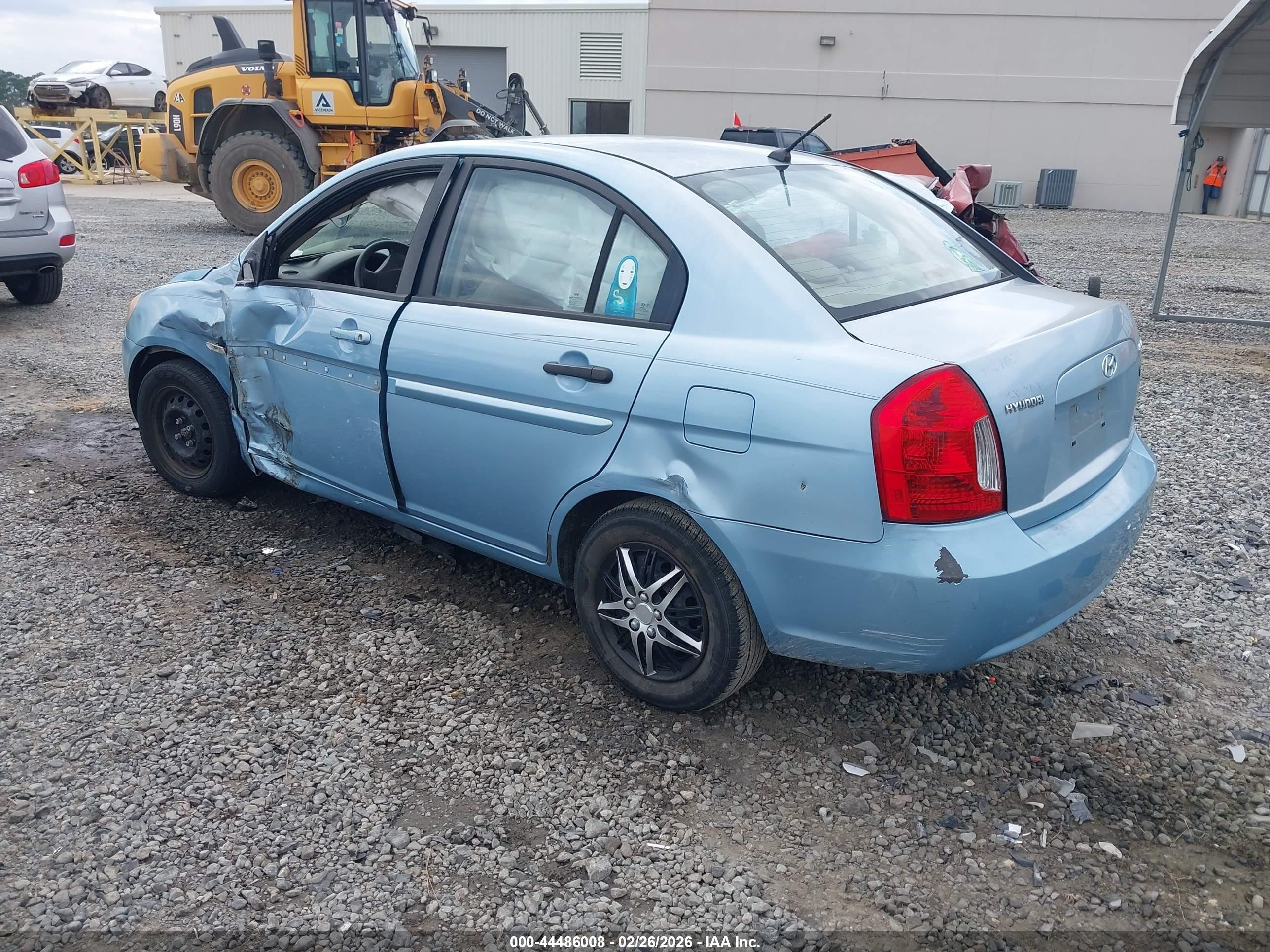 2007 Hyundai Accent Gls Light Blue vin: KMHCN46C37U088077