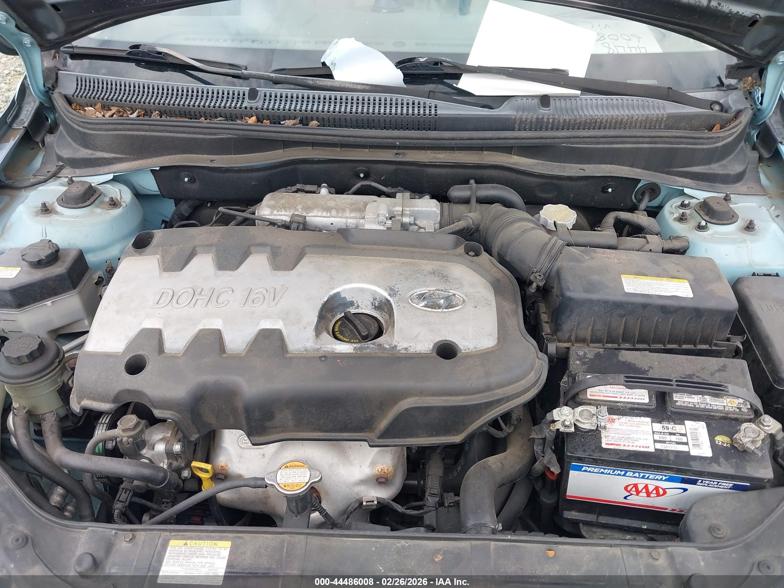 2007 Hyundai Accent Gls Light Blue vin: KMHCN46C37U088077