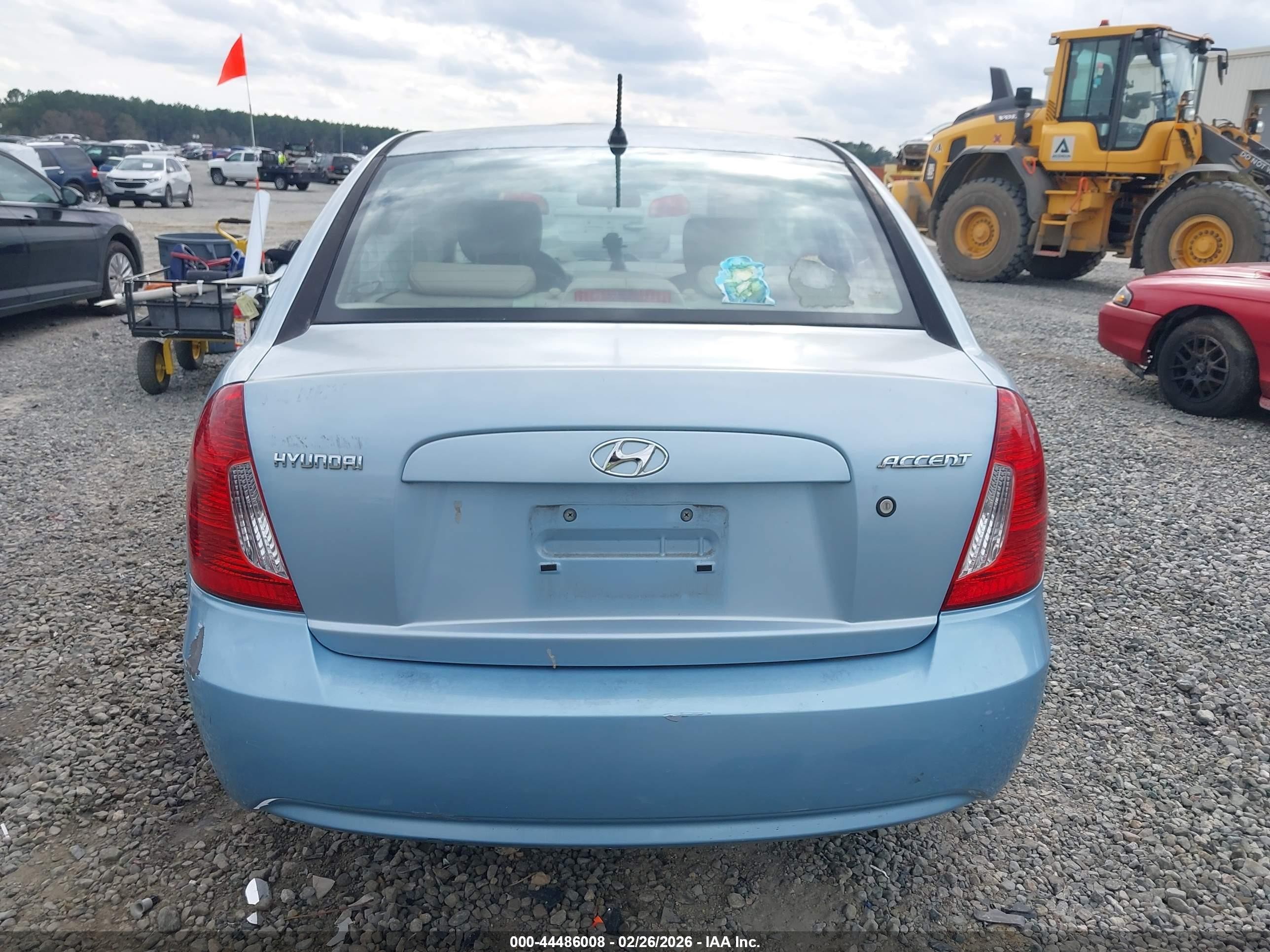 2007 Hyundai Accent Gls Light Blue vin: KMHCN46C37U088077