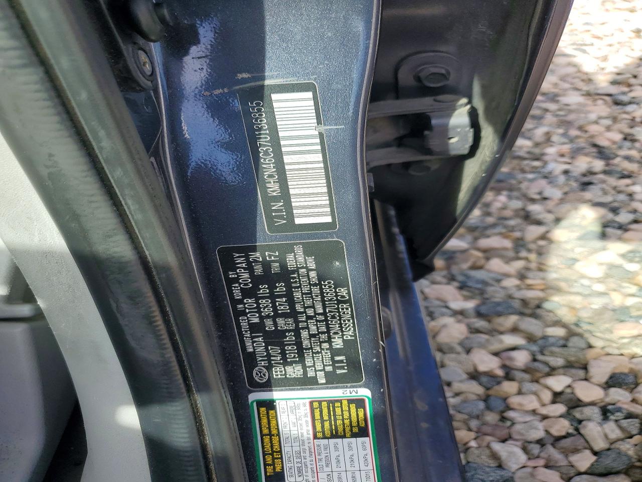 2007 Hyundai Accent Gls Black vin: KMHCN46C37U136855