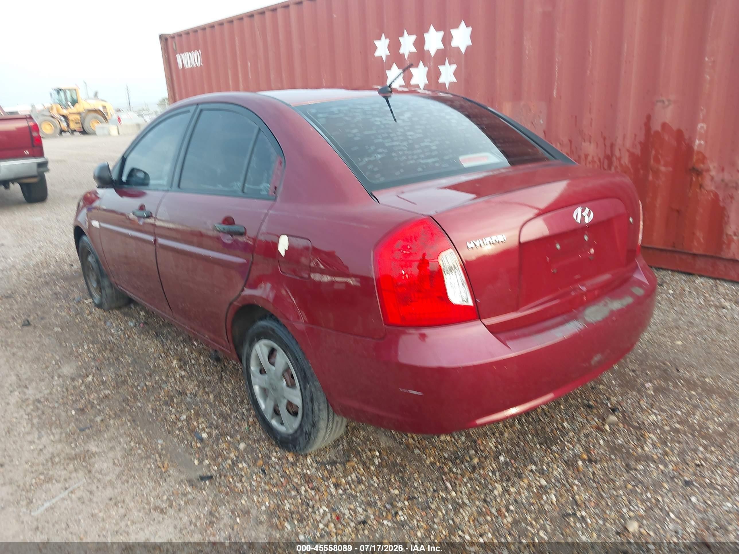 2007 Hyundai Accent Gls Maroon vin: KMHCN46C37U157320