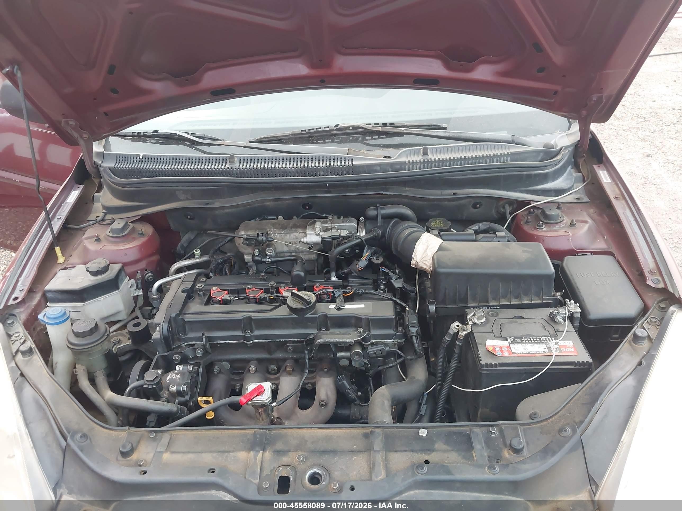 2007 Hyundai Accent Gls Maroon vin: KMHCN46C37U157320