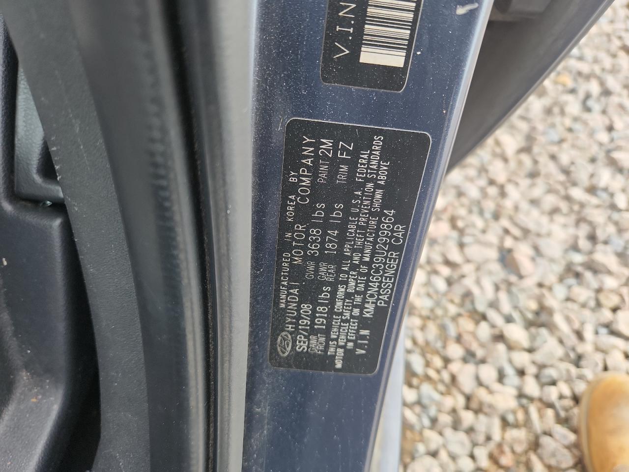 2009 Hyundai Accent Gls Gray vin: KMHCN46C39U299864