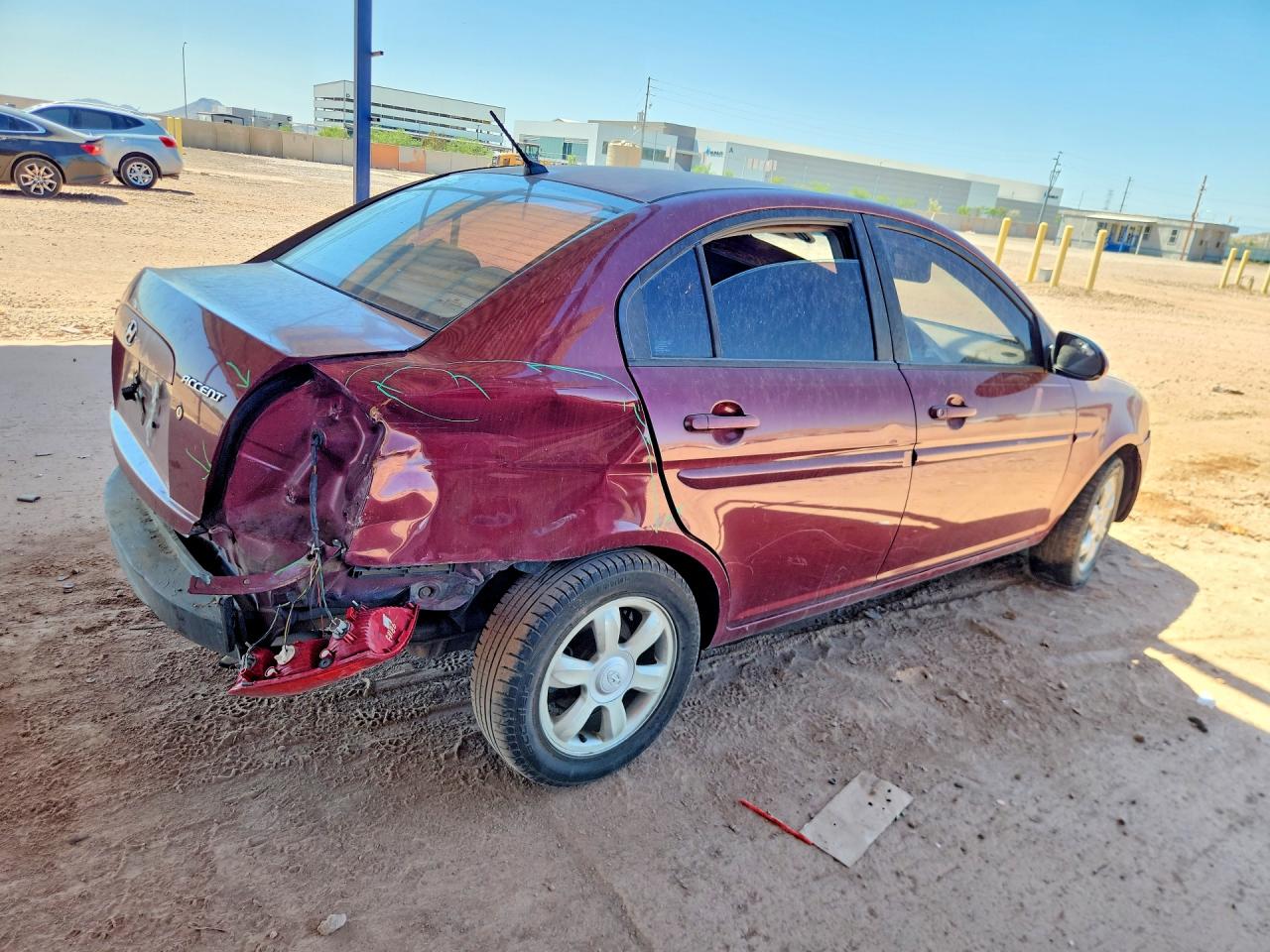 2006 Hyundai Accent Gls Red vin: KMHCN46C46U058259
