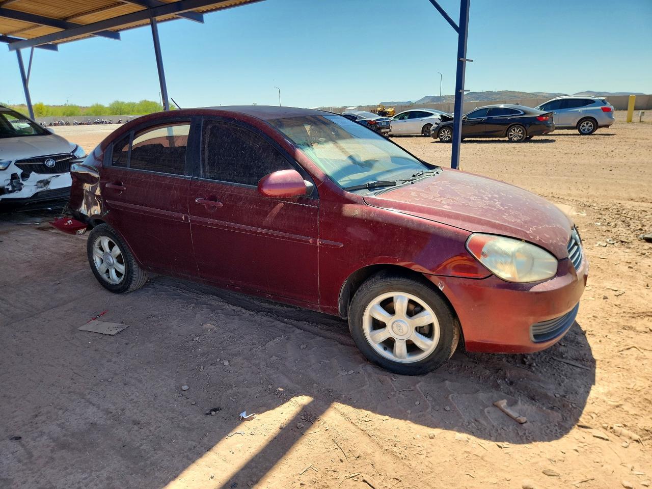 2006 Hyundai Accent Gls Red vin: KMHCN46C46U058259