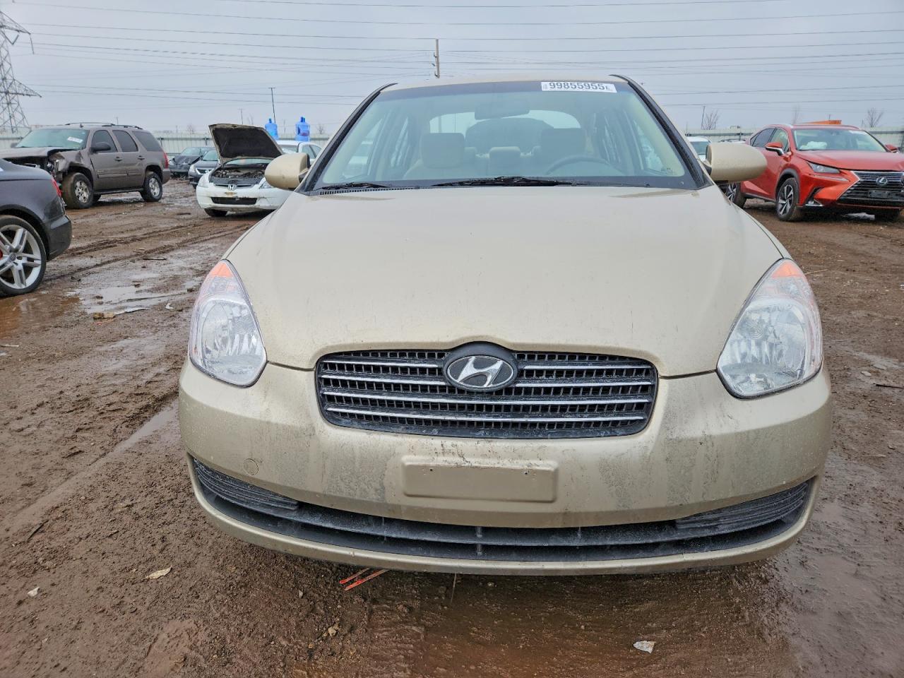 2007 Hyundai Accent Gls Beige vin: KMHCN46C47U148903