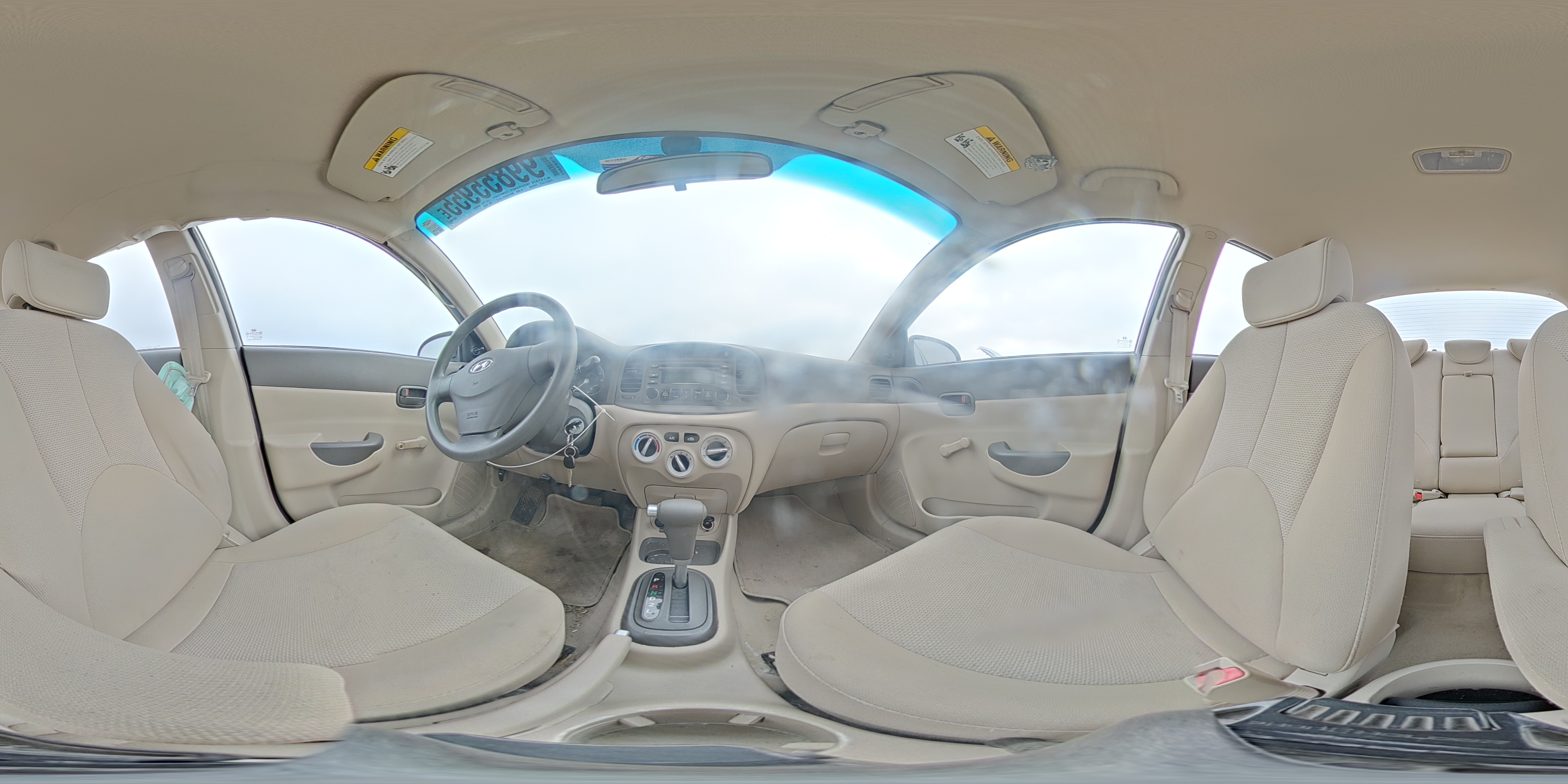 2007 Hyundai Accent Gls Beige vin: KMHCN46C47U148903