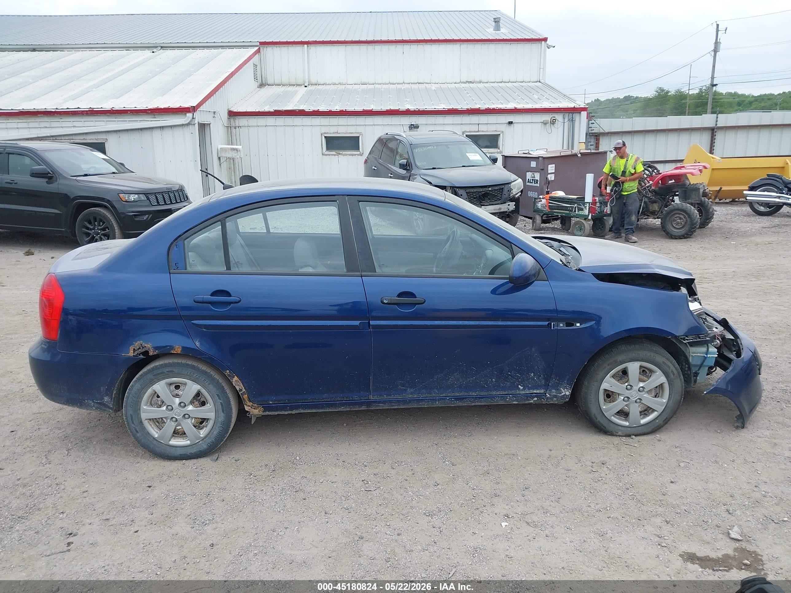 2008 Hyundai Accent Gls Blue vin: KMHCN46C48U210186