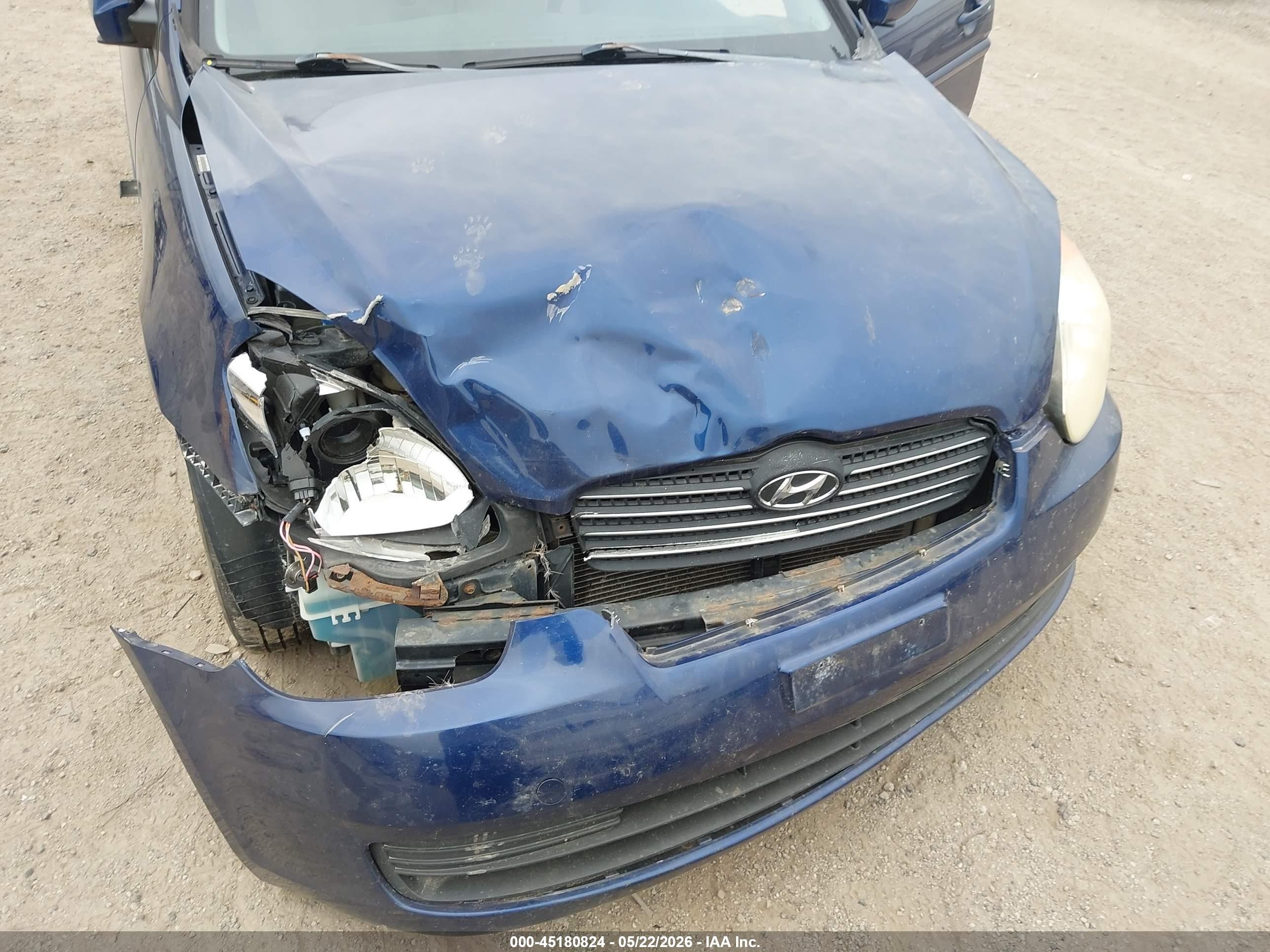 2008 Hyundai Accent Gls Blue vin: KMHCN46C48U210186