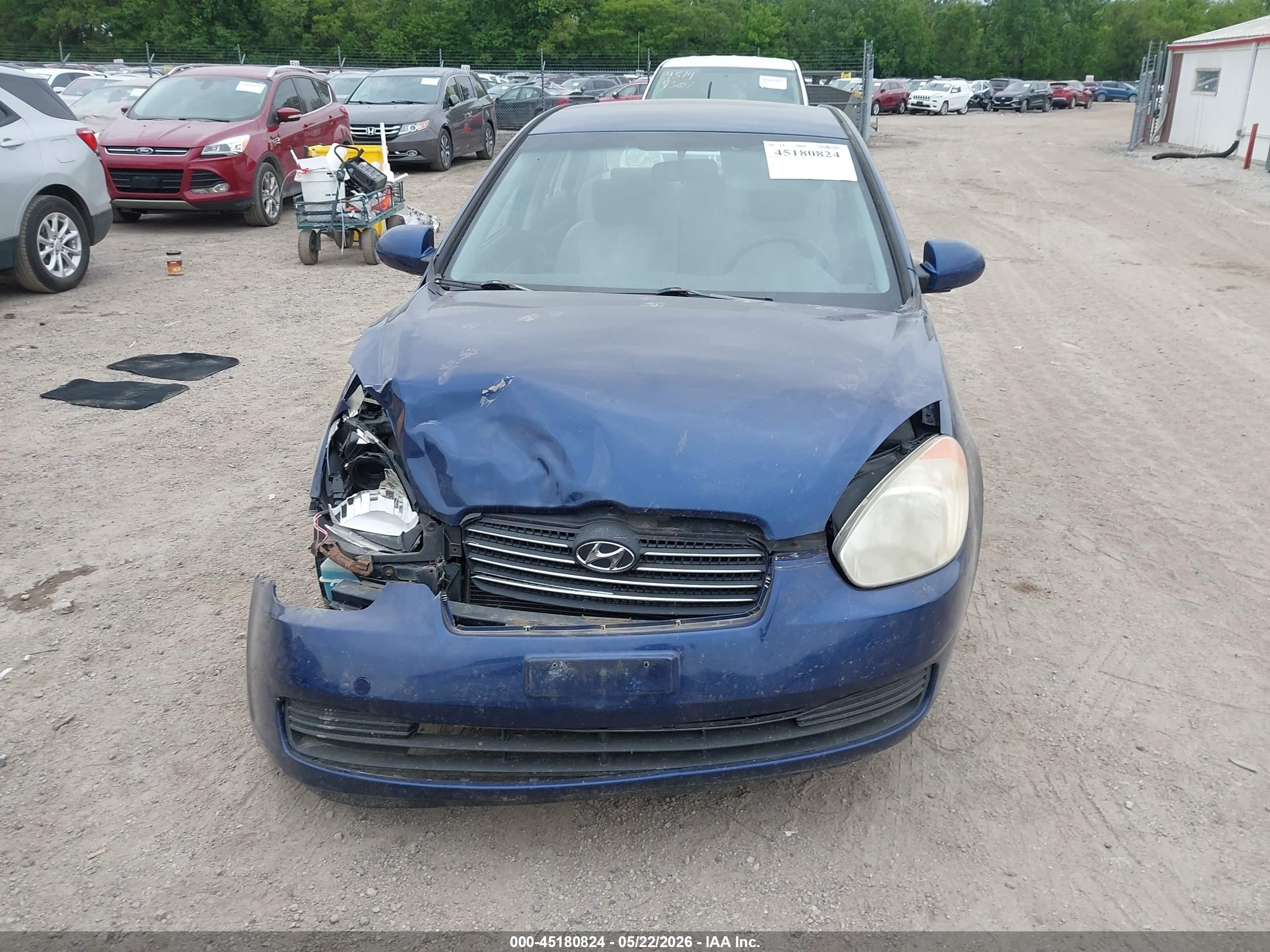 2008 Hyundai Accent Gls Blue vin: KMHCN46C48U210186