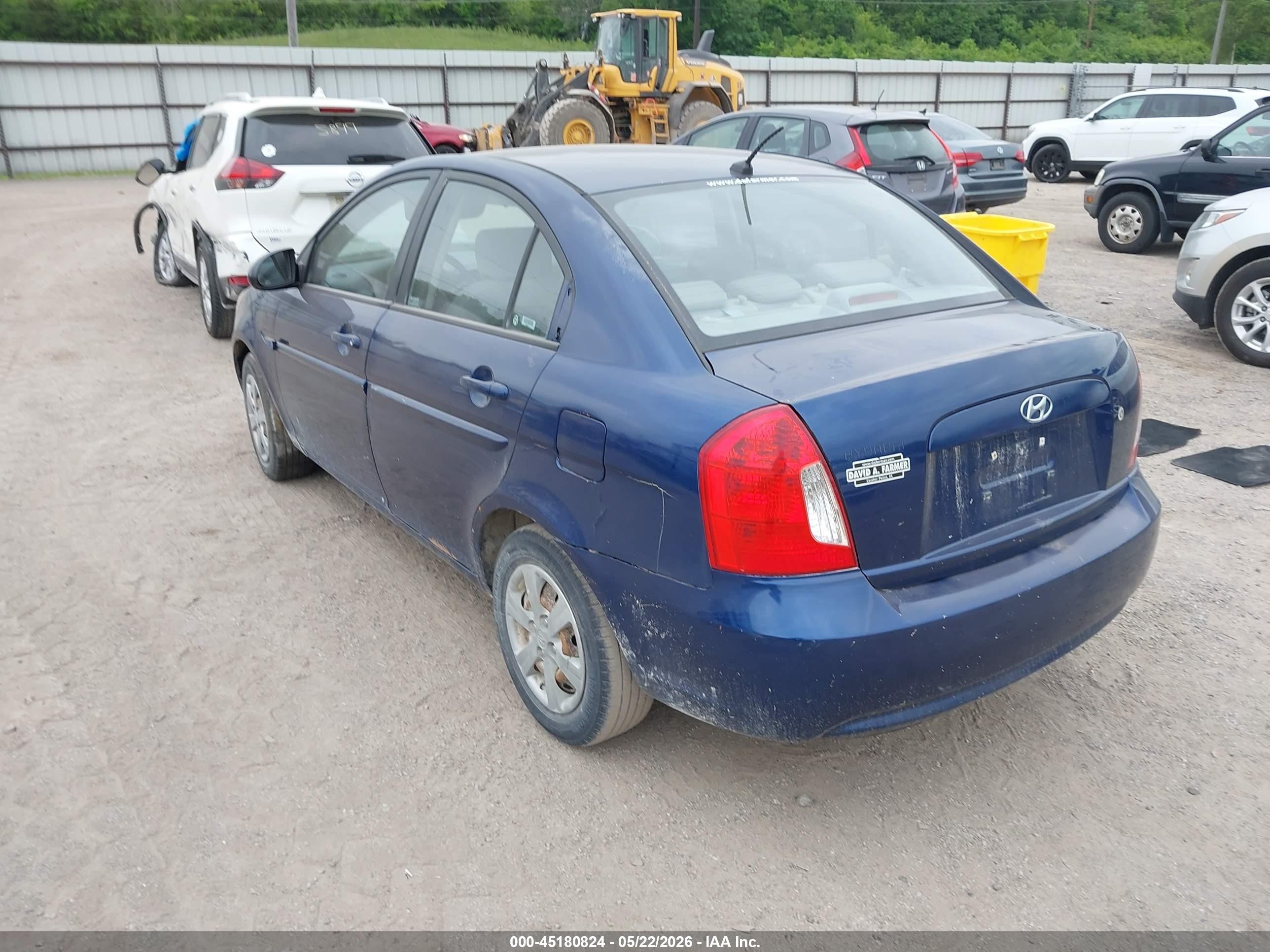 2008 Hyundai Accent Gls Blue vin: KMHCN46C48U210186