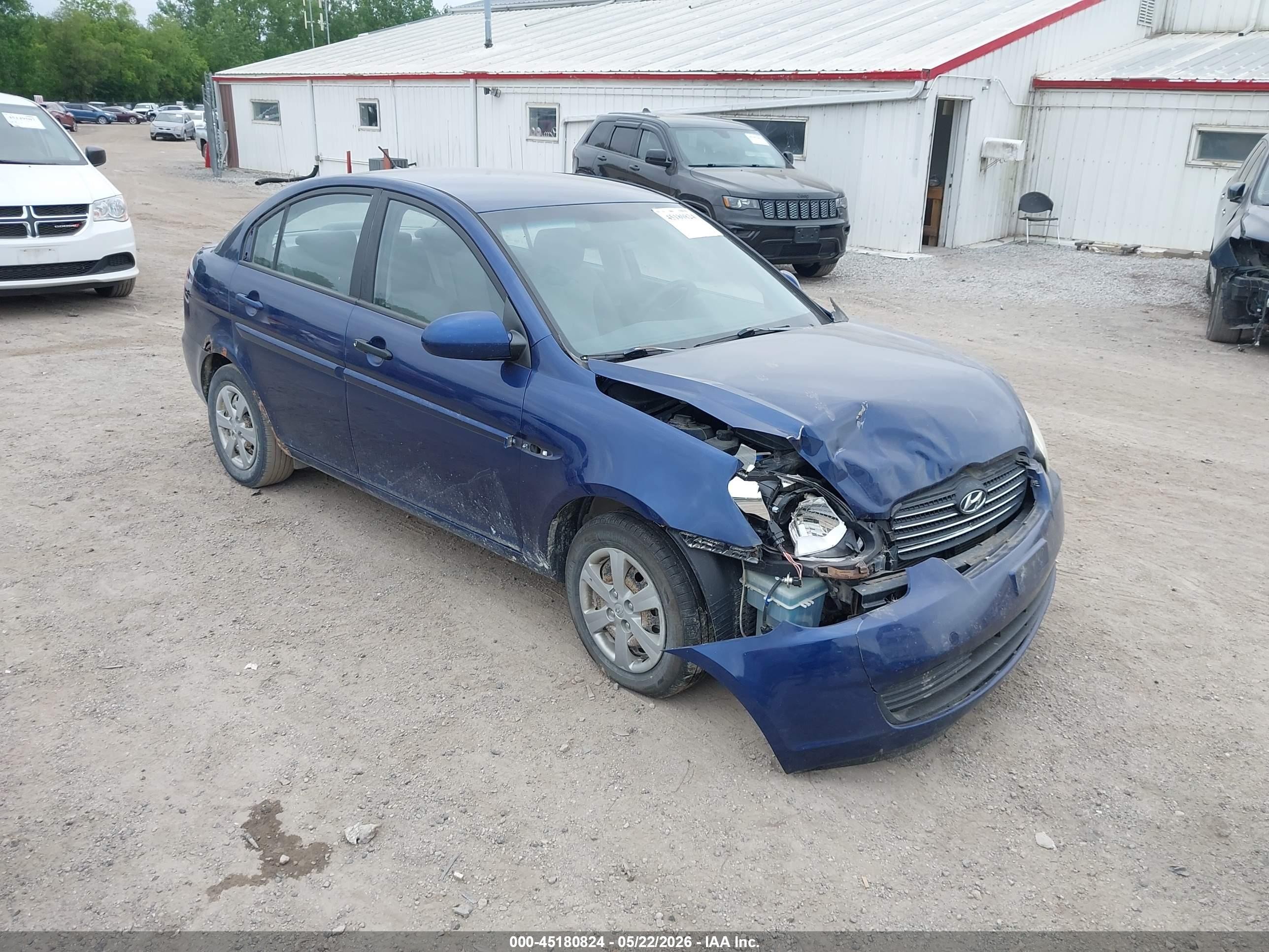 2008 Hyundai Accent Gls Blue vin: KMHCN46C48U210186
