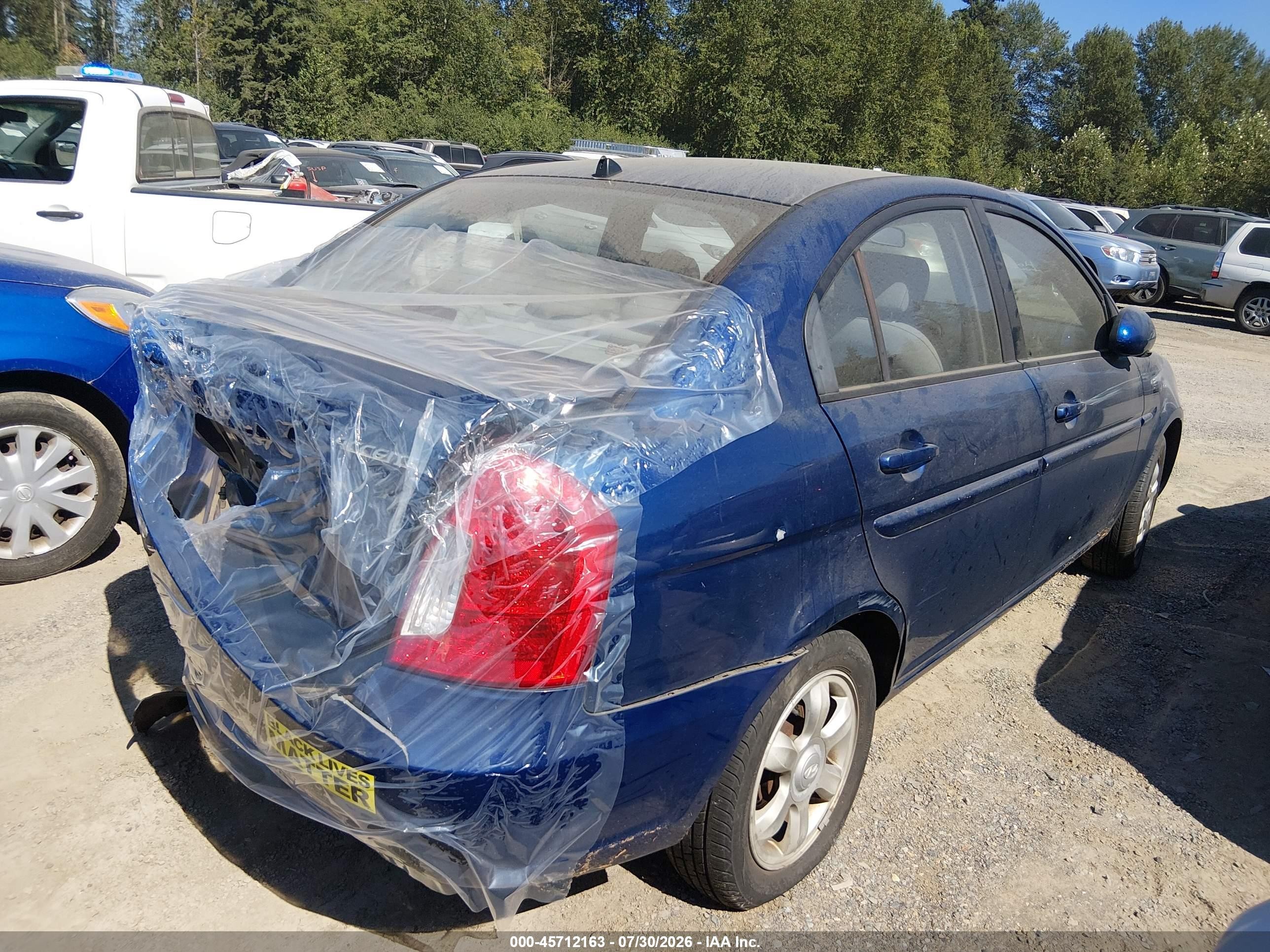 2006 Hyundai Accent Gls Blue vin: KMHCN46C56U008261