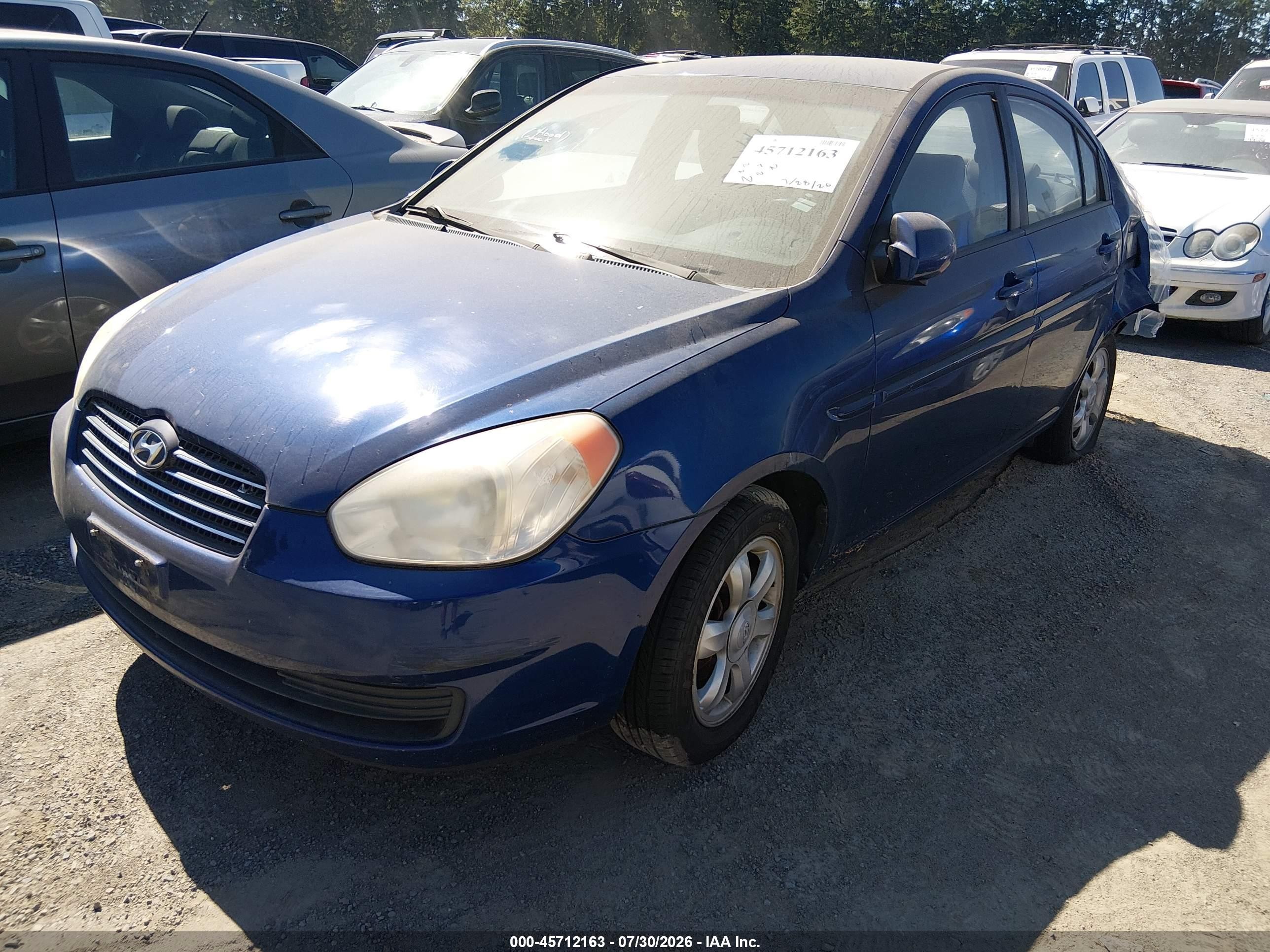 2006 Hyundai Accent Gls Blue vin: KMHCN46C56U008261
