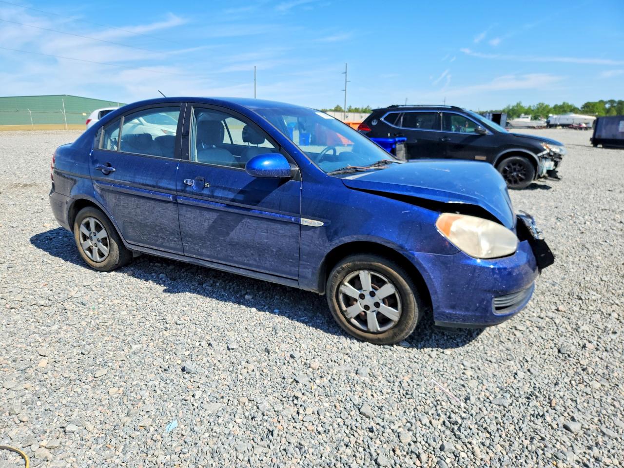 2007 Hyundai Accent Gls Blue vin: KMHCN46C57U075654
