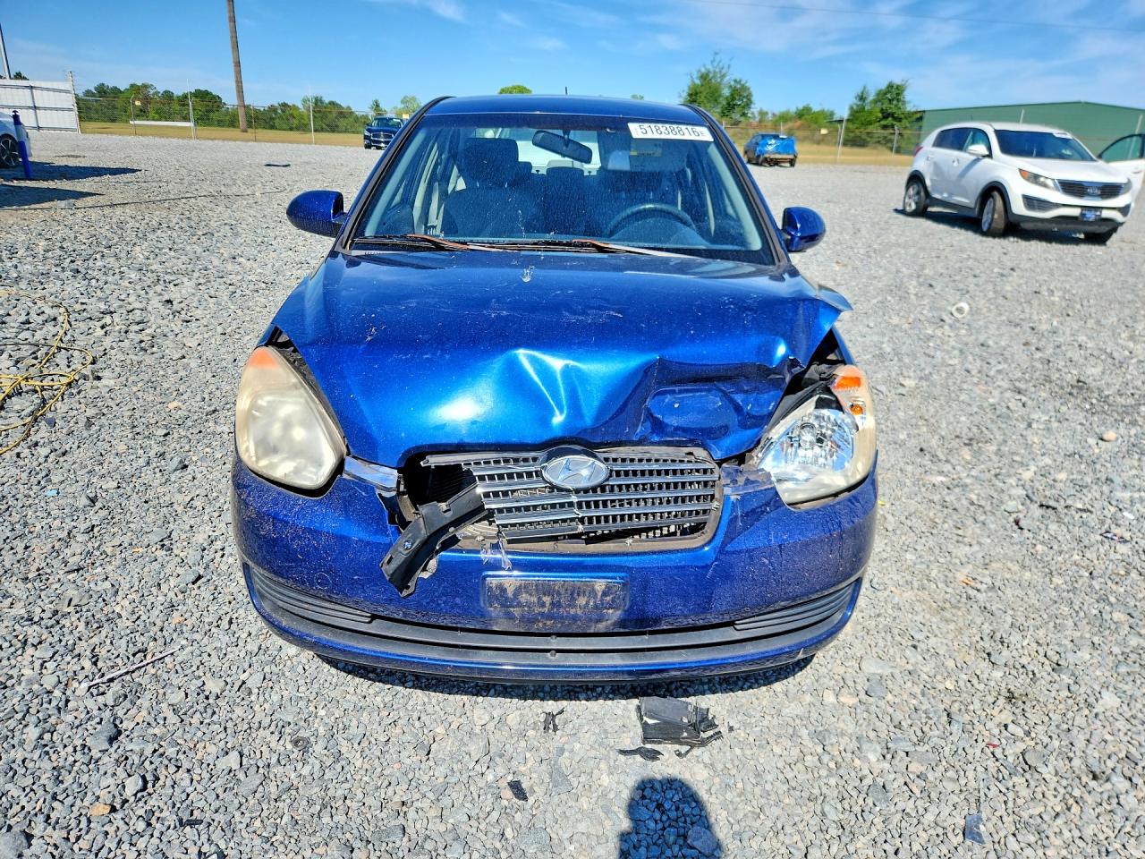 2007 Hyundai Accent Gls Blue vin: KMHCN46C57U075654