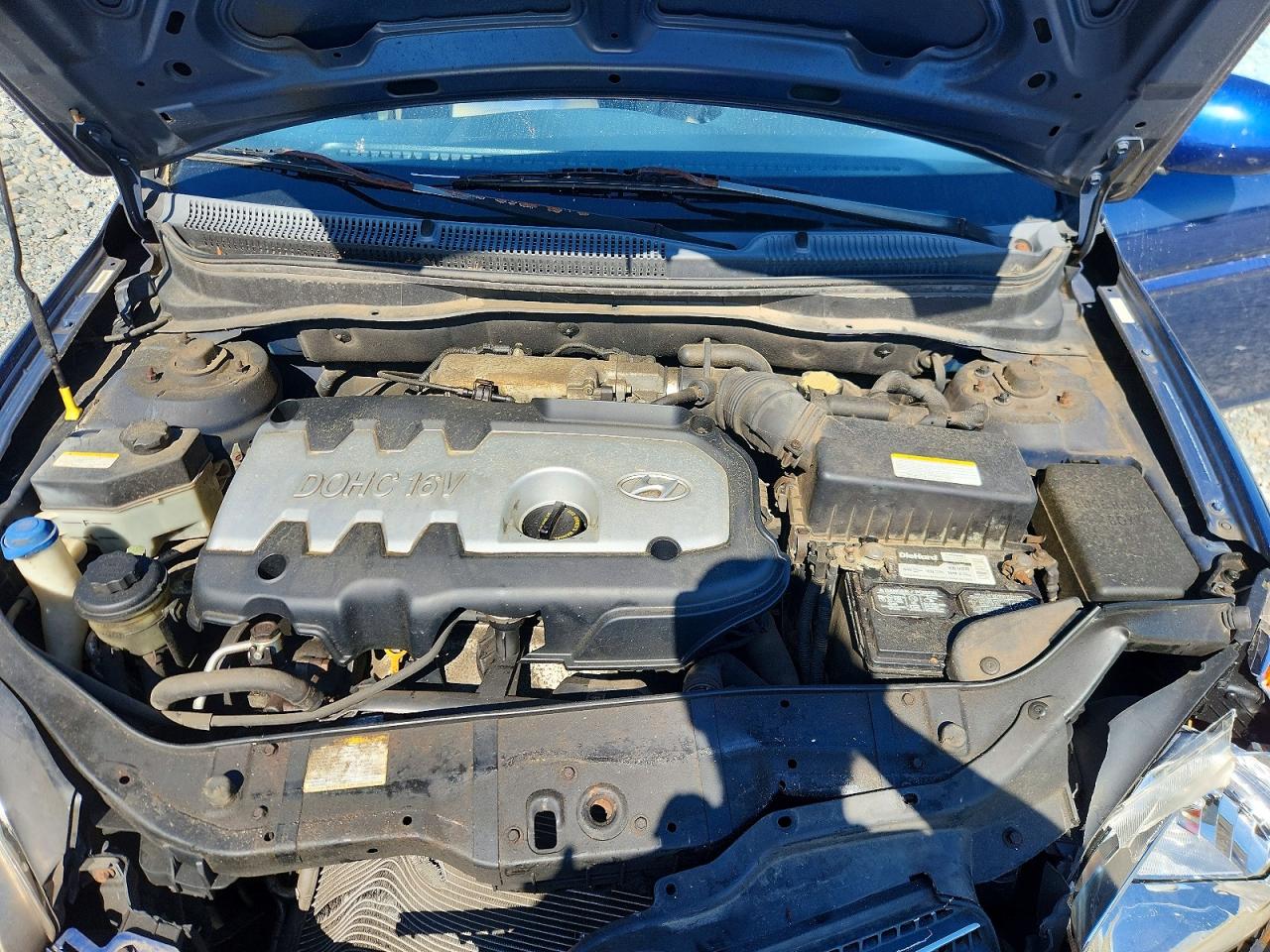 2007 Hyundai Accent Gls Blue vin: KMHCN46C57U075654