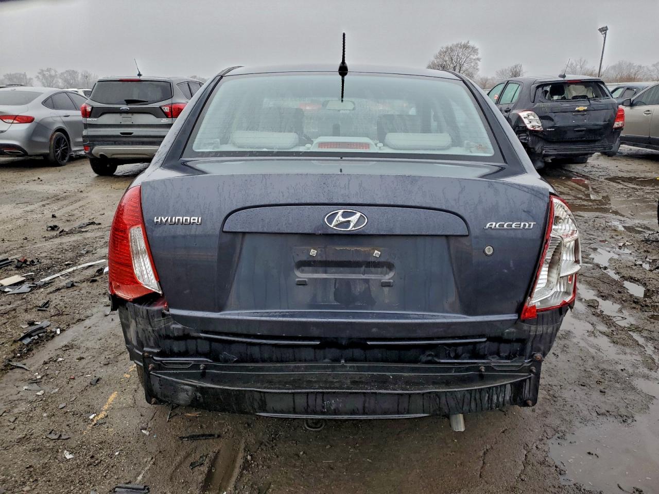 2007 Hyundai Accent Gls Синий vin: KMHCN46C57U152961