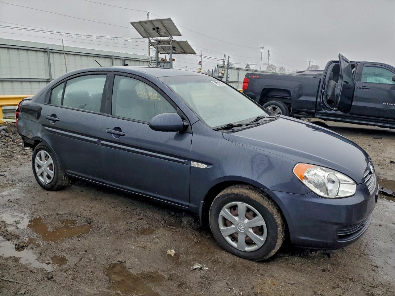 2007 Hyundai Accent Gls Синий vin: KMHCN46C57U152961