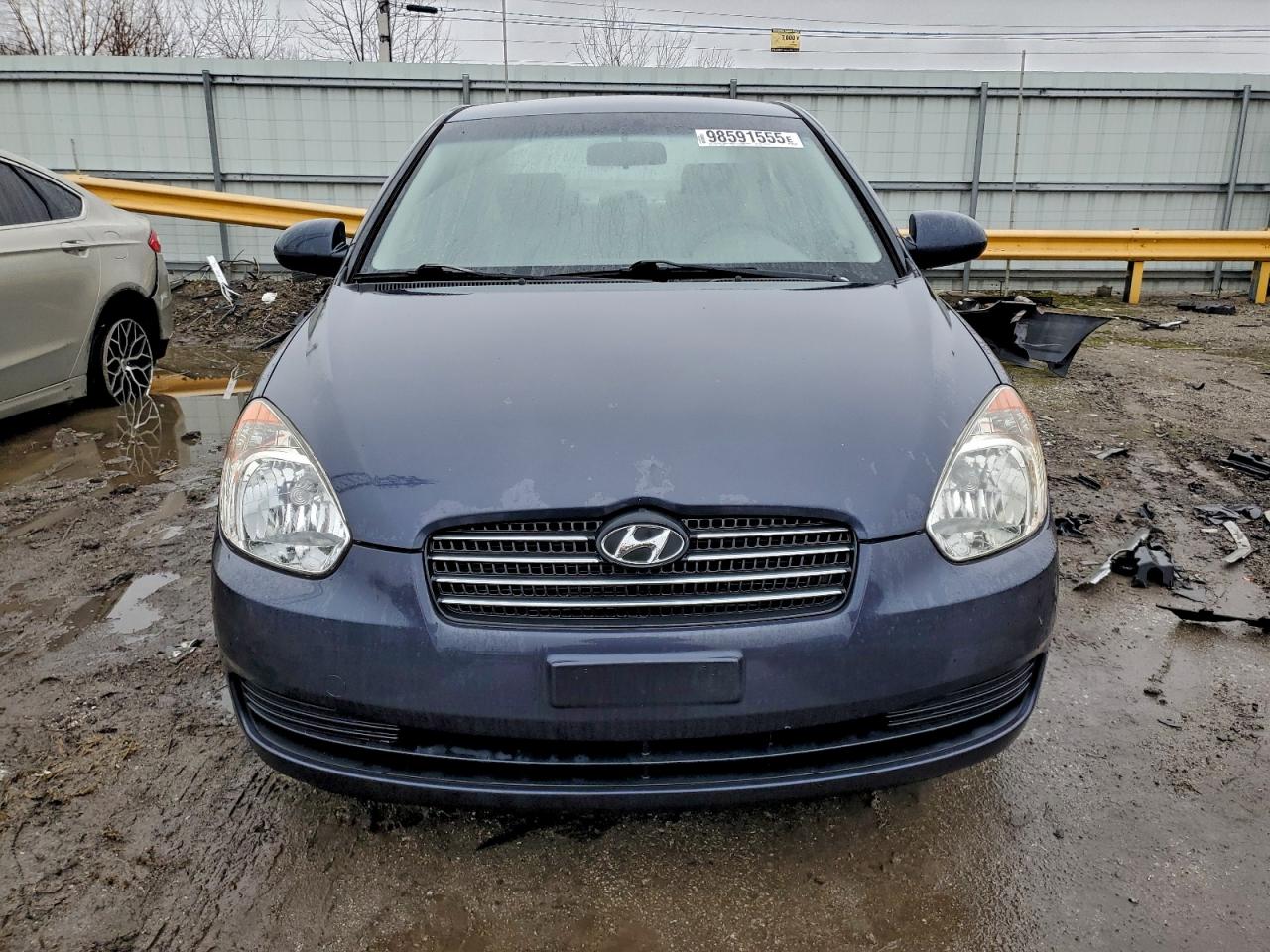 2007 Hyundai Accent Gls Синий vin: KMHCN46C57U152961