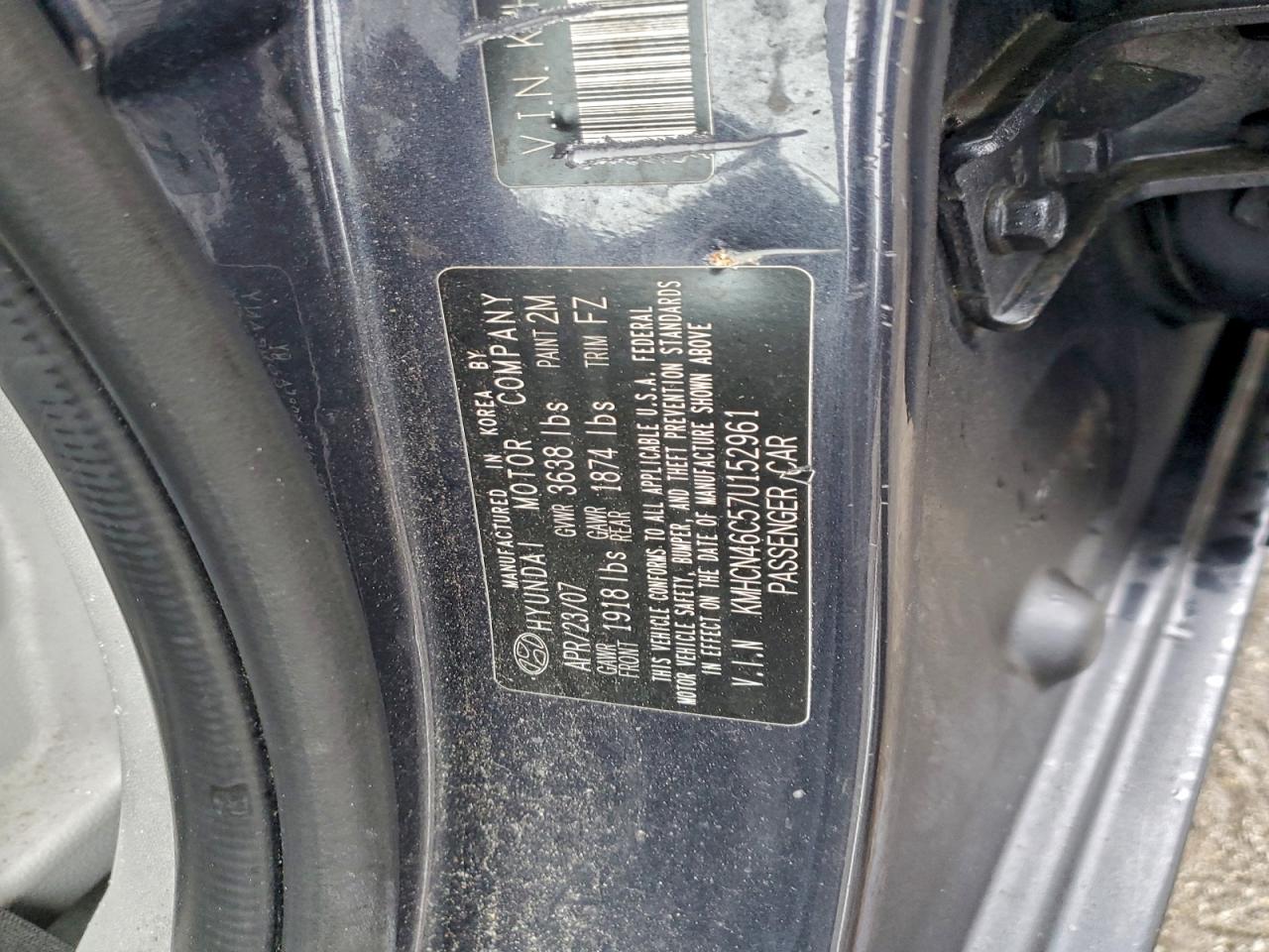 2007 Hyundai Accent Gls Синий vin: KMHCN46C57U152961