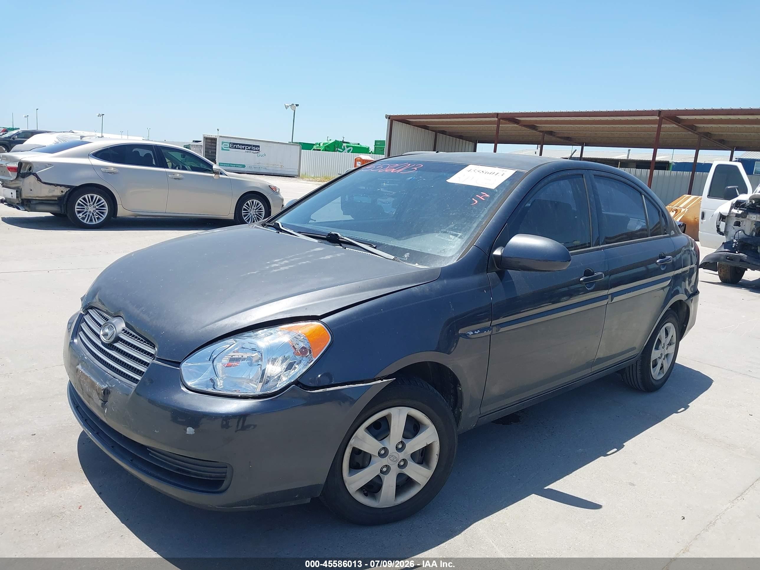 2008 Hyundai Accent Gls Gray vin: KMHCN46C58U244377