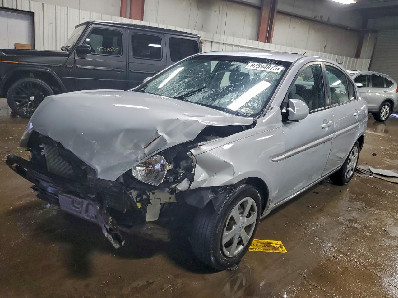2007 Hyundai Accent Gls Silver vin: KMHCN46C67U154847