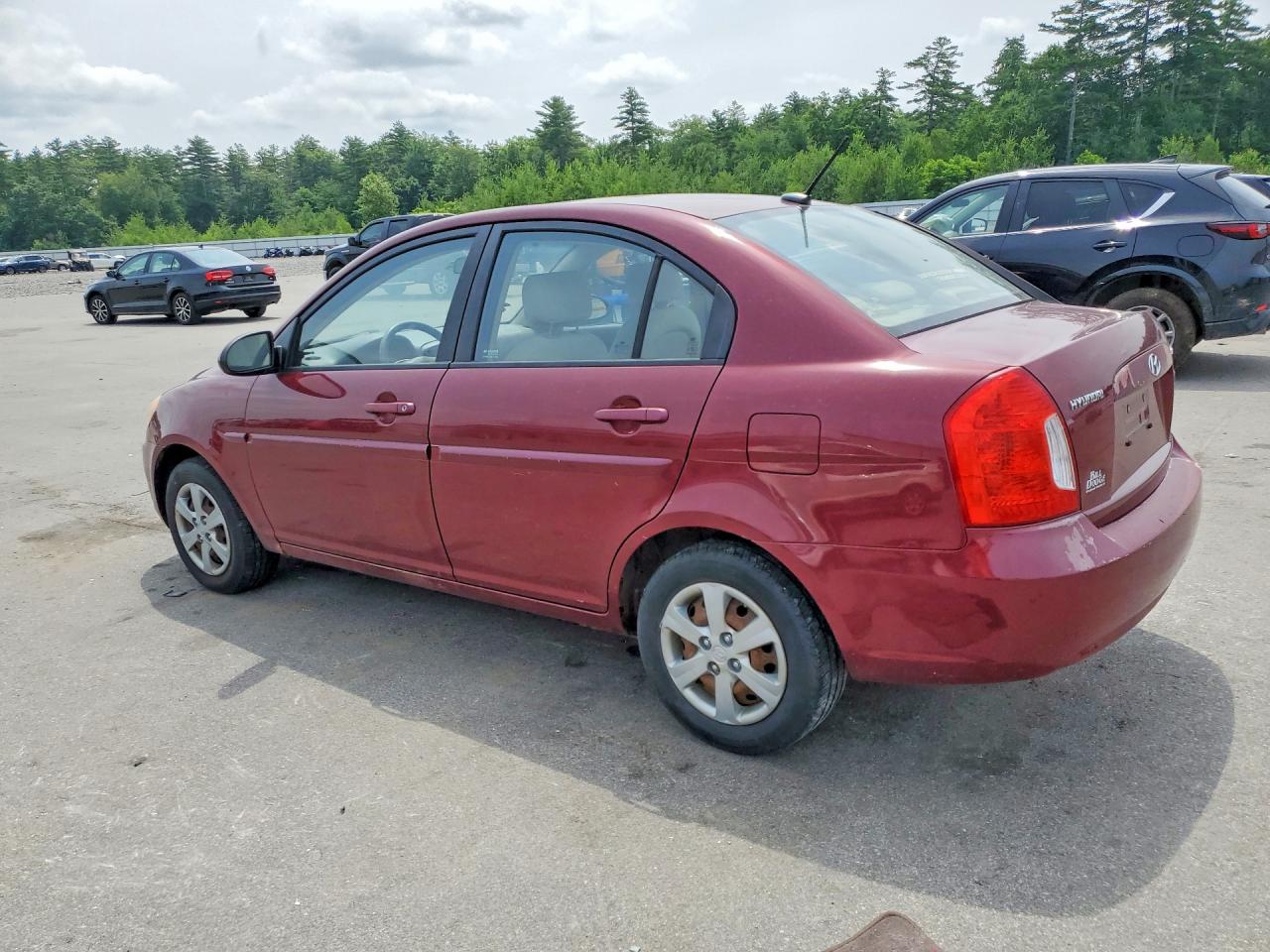 2008 Hyundai Accent Gls Red vin: KMHCN46C68U259454