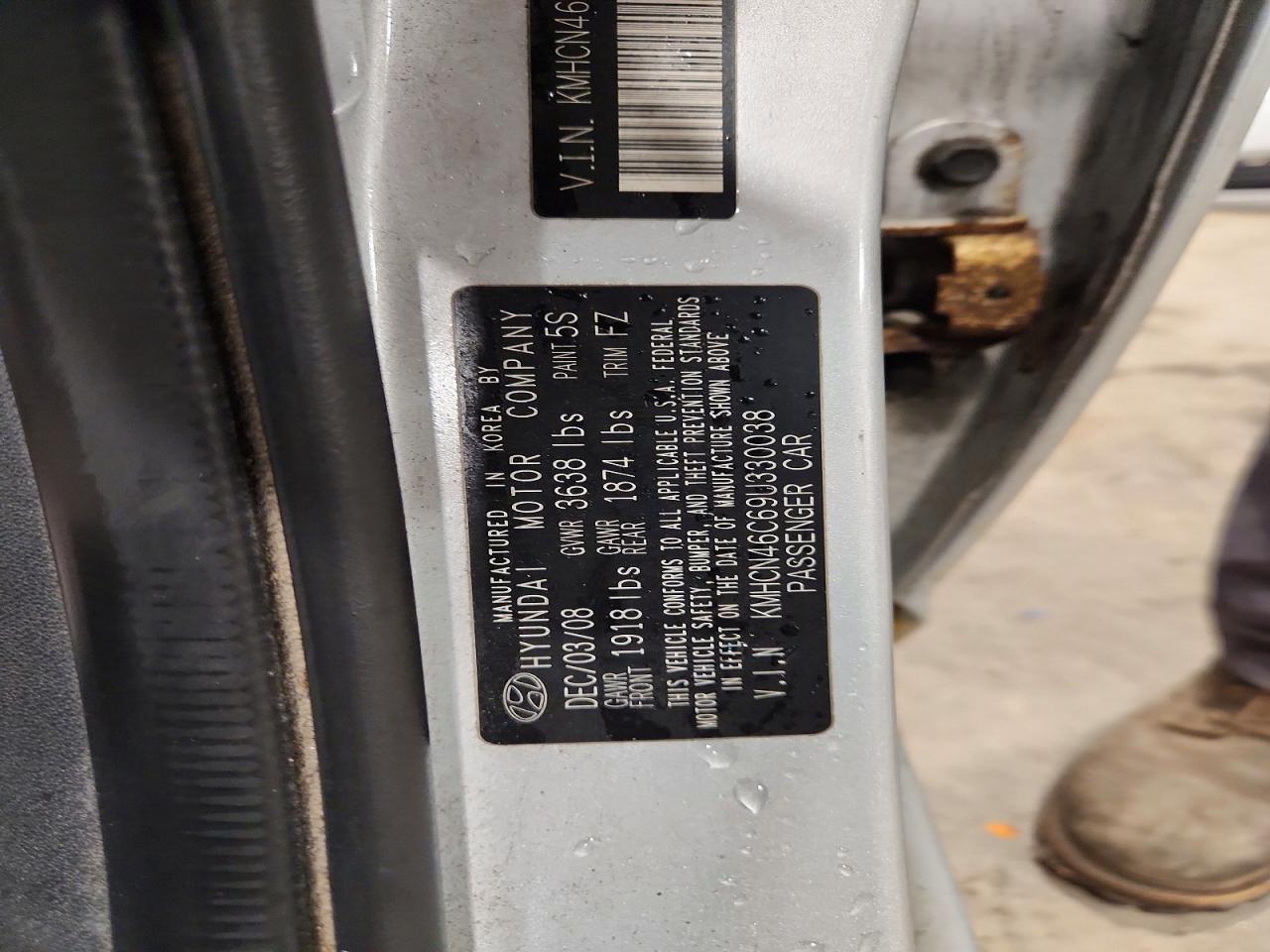 2009 Hyundai Accent Gls Silver vin: KMHCN46C69U330038