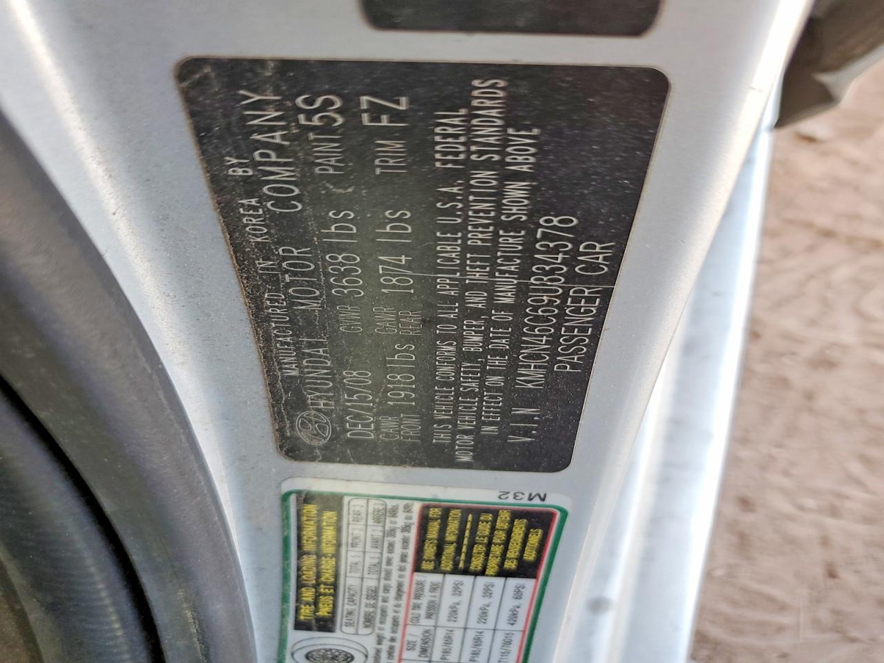 2009 Hyundai Accent Gls Silver vin: KMHCN46C69U334378